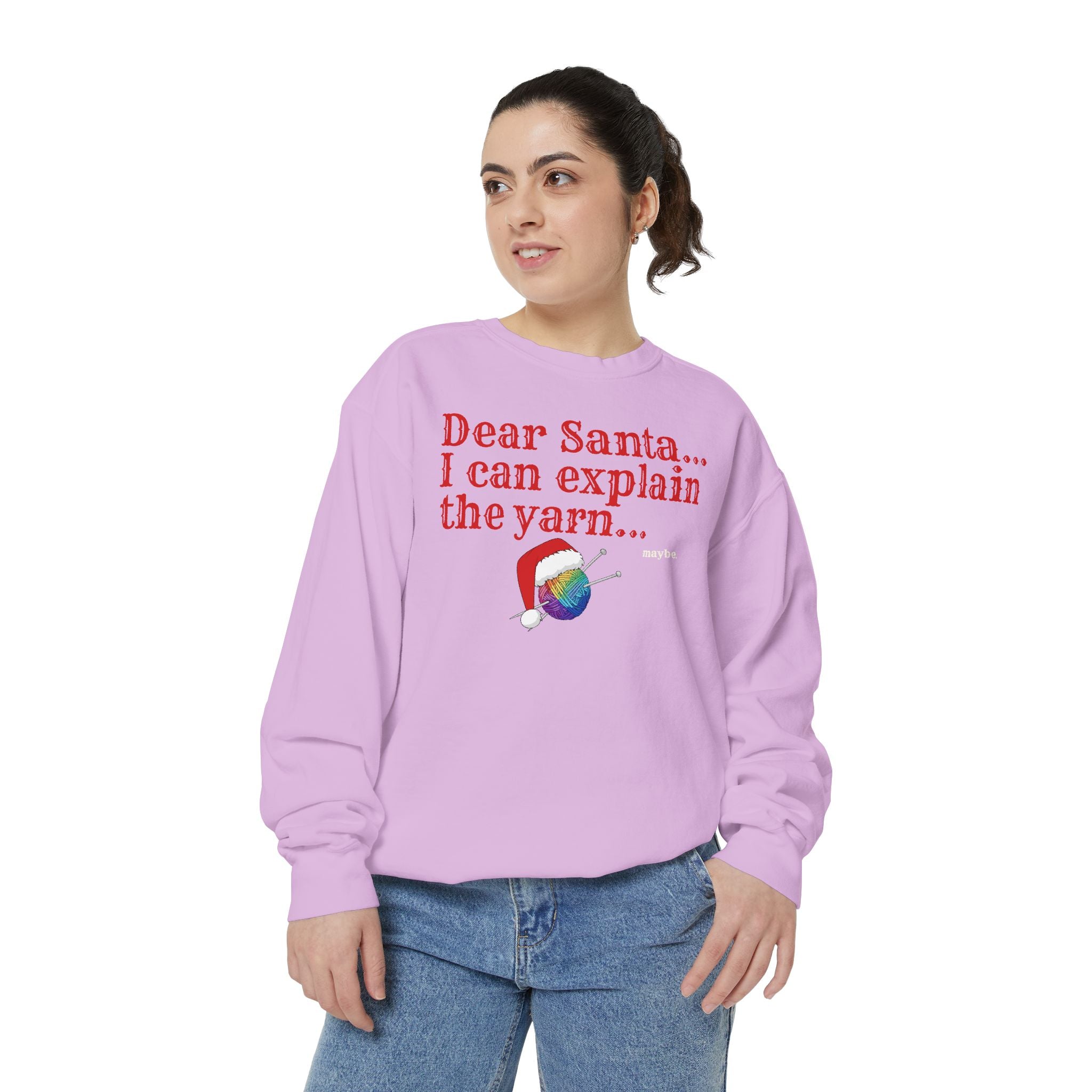Dear Santa I Can Explain the Yarn Women's Sweatshirt | Funny Knitting Gift