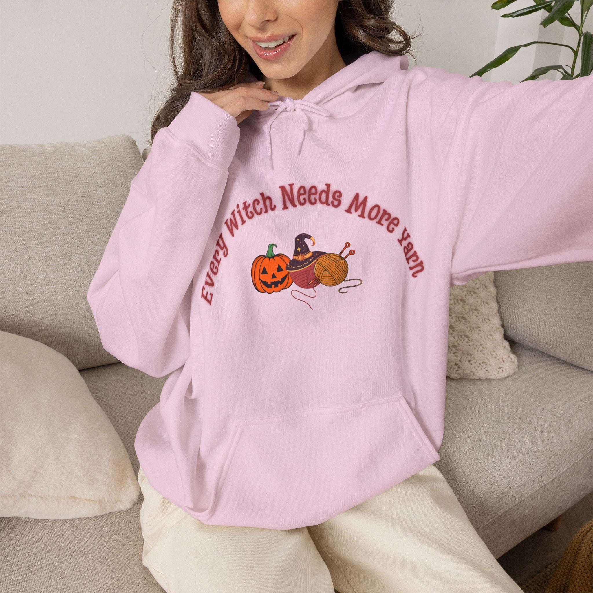 Every Witch Needs More Yarn — Halloween Knitting Hoodie