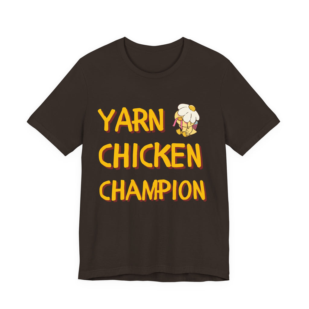 Official Yarn Chicken Champion — Women's Knitting Tee