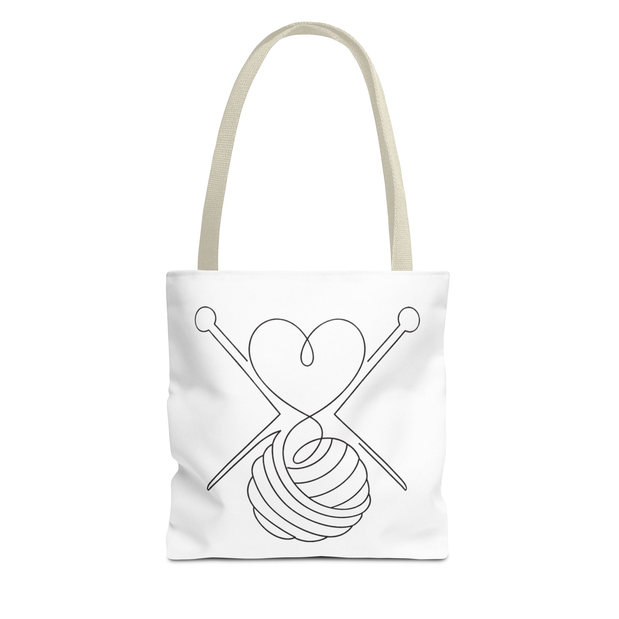 Made with Love & Yarn – One Line Art Tote Bag