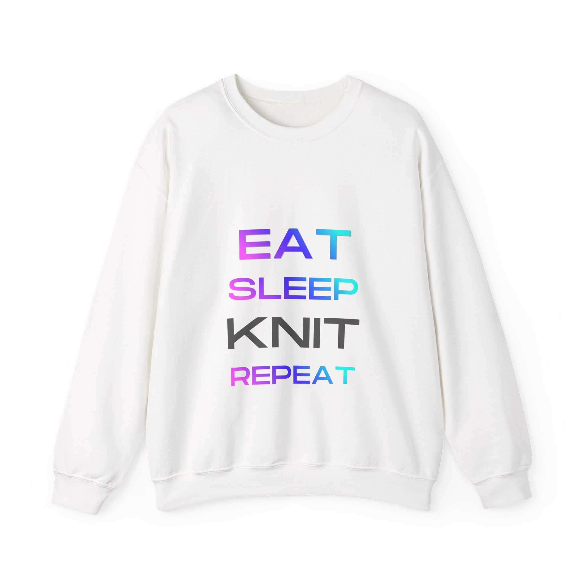 Eat Sleep Knit Repeat — Women's Knitting Sweatshirt