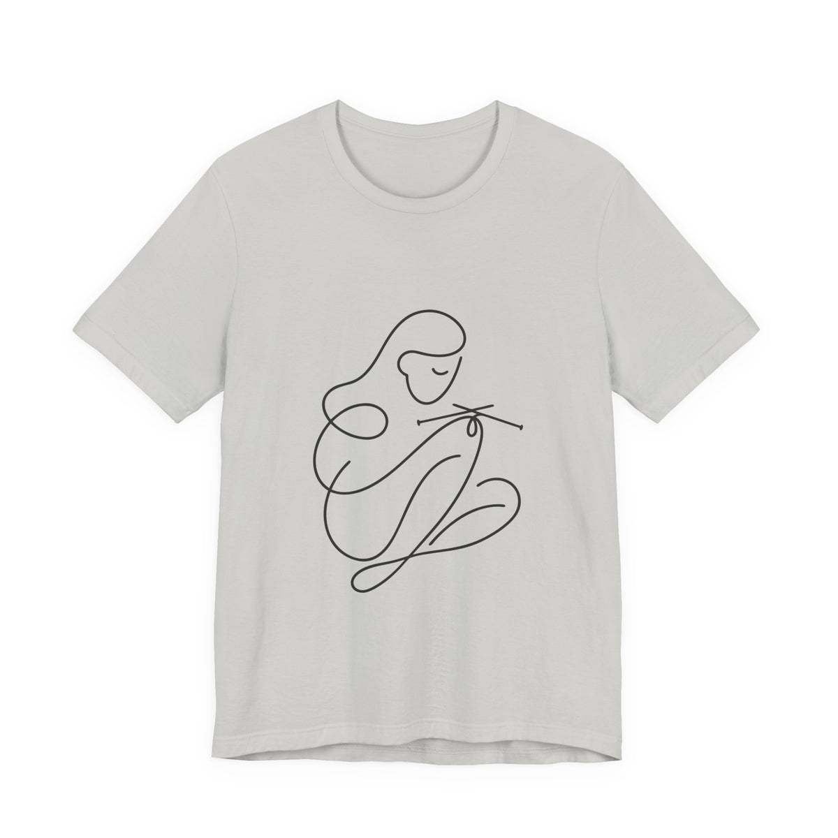 Time to Knit – One Line Art Unisex Tee