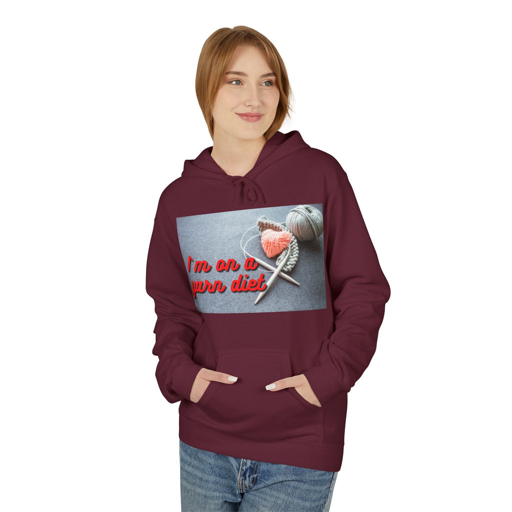 "I'm on a Yarn Diet" Funny Knitting Hoodie