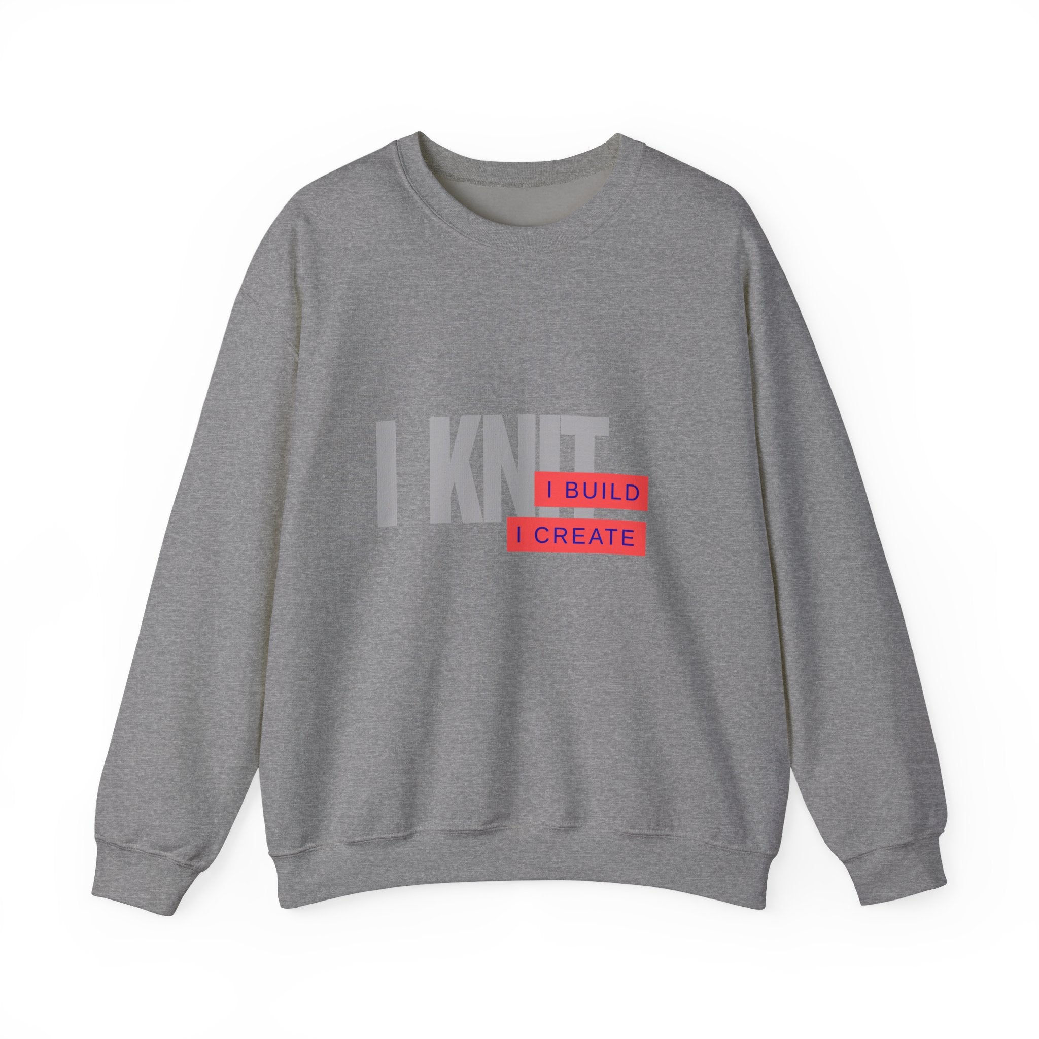 "I Knit. I build" – Men's Funny Knitting Sweatshirt