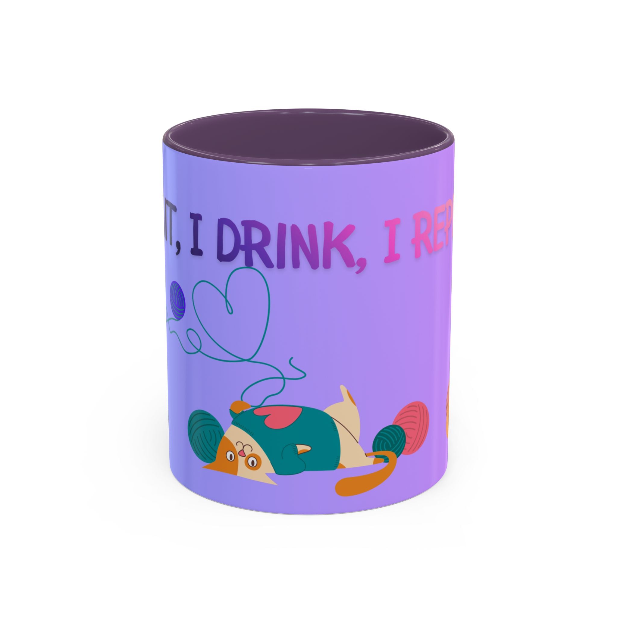 Knit. Drink. Repeat. Mug