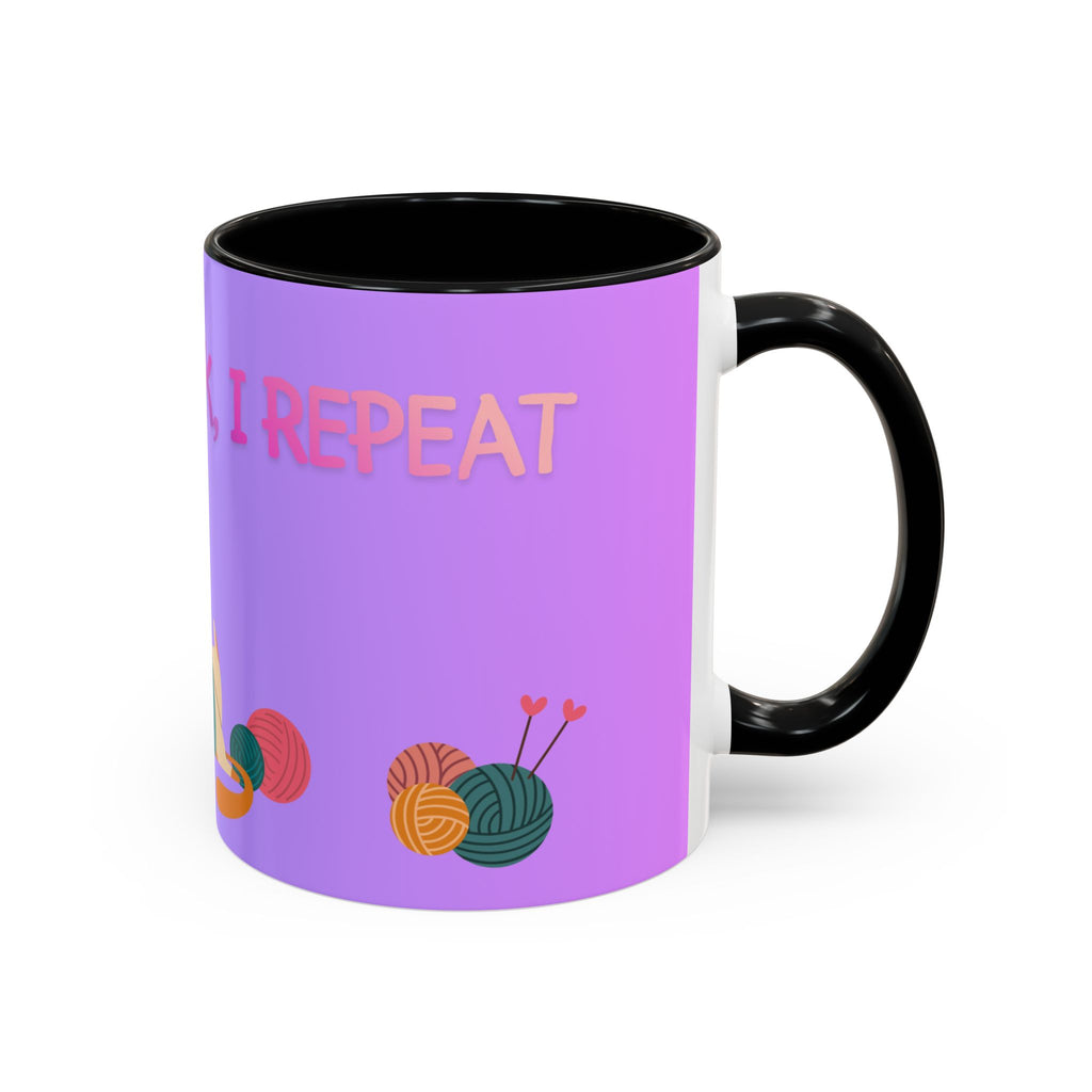 Knit. Drink. Repeat. Mug