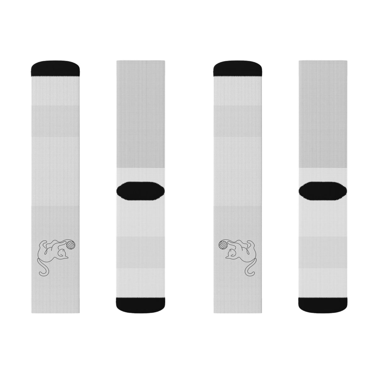 The Cat Got the Yarn (Again) – One Line Art Socks