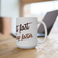 "Knit Fast, Nap Faster" Mug — Funny Gift for Knitters
