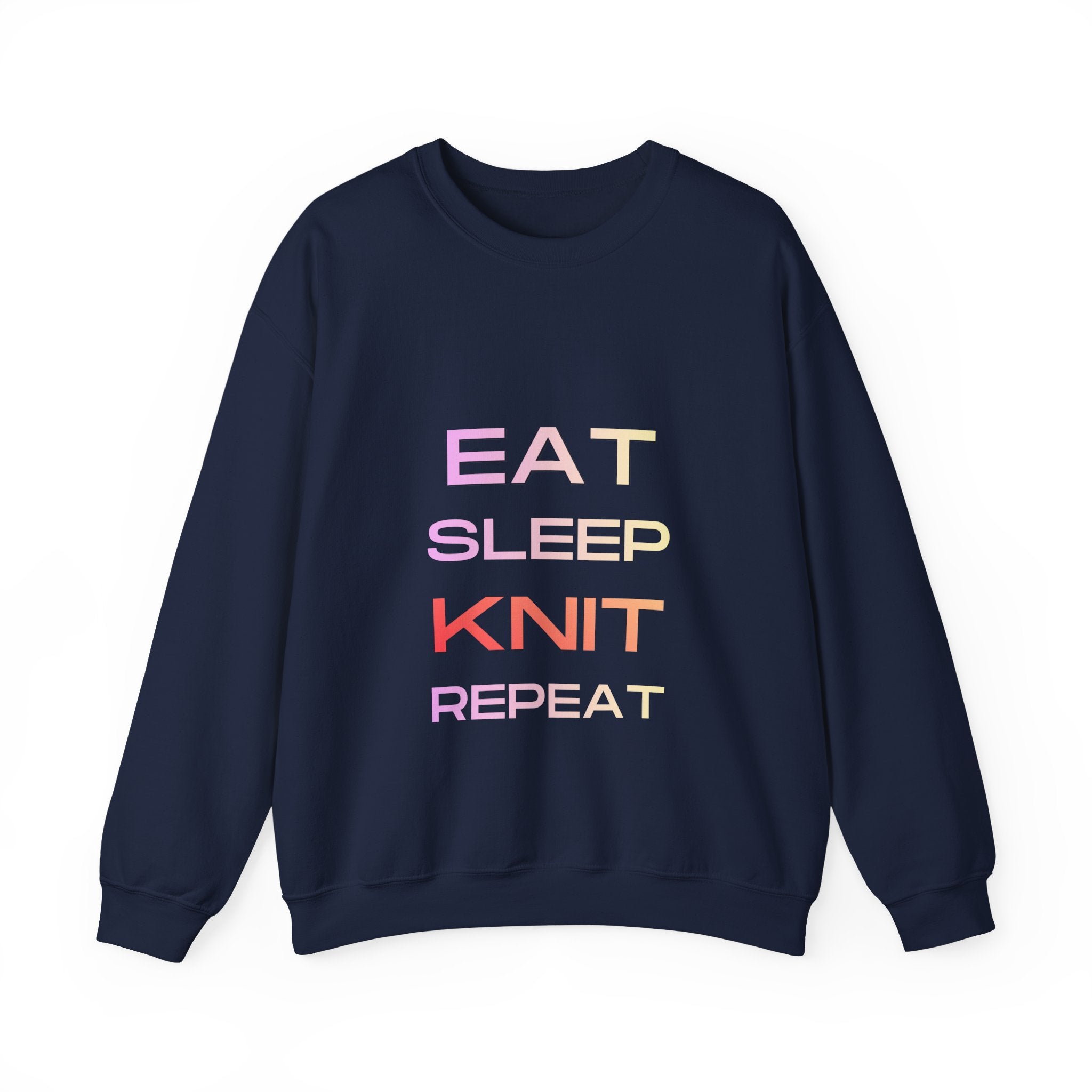 Eat Sleep Knit Repeat — Women's Knitting Sweatshirt
