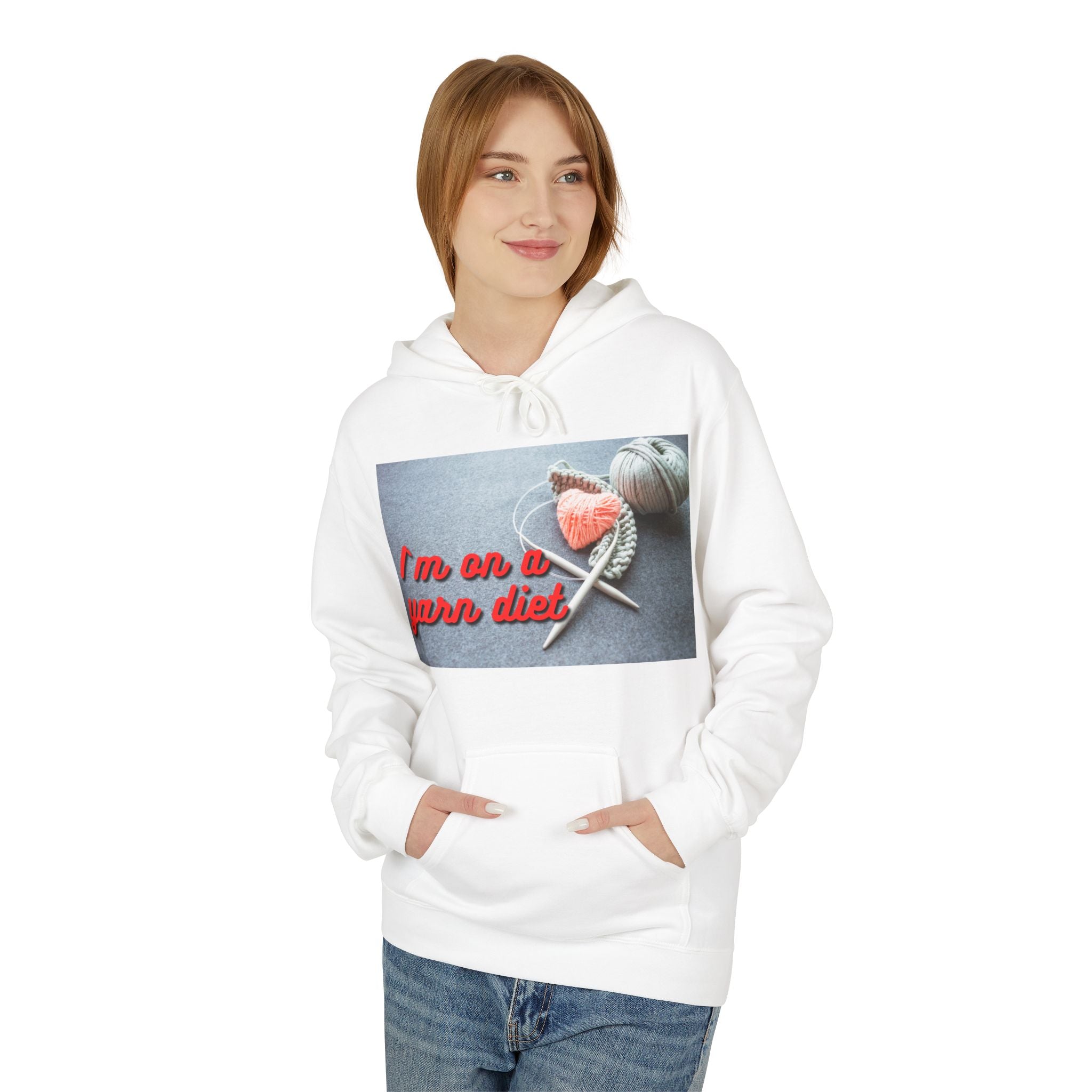 "I'm on a Yarn Diet" Funny Knitting Hoodie