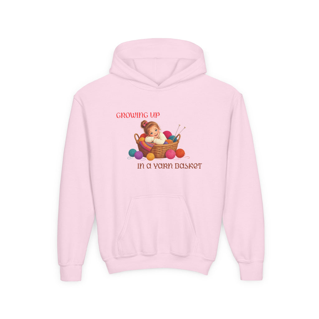 Growing Up in a Yarn Basket Youth Hoodie