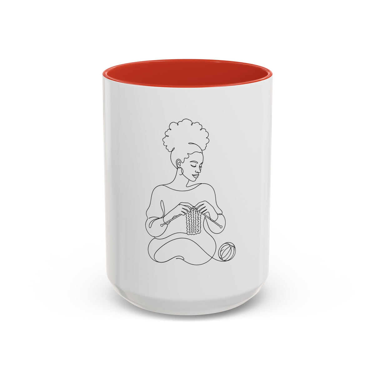 She Knits Her Own Story – One Line Art Mug