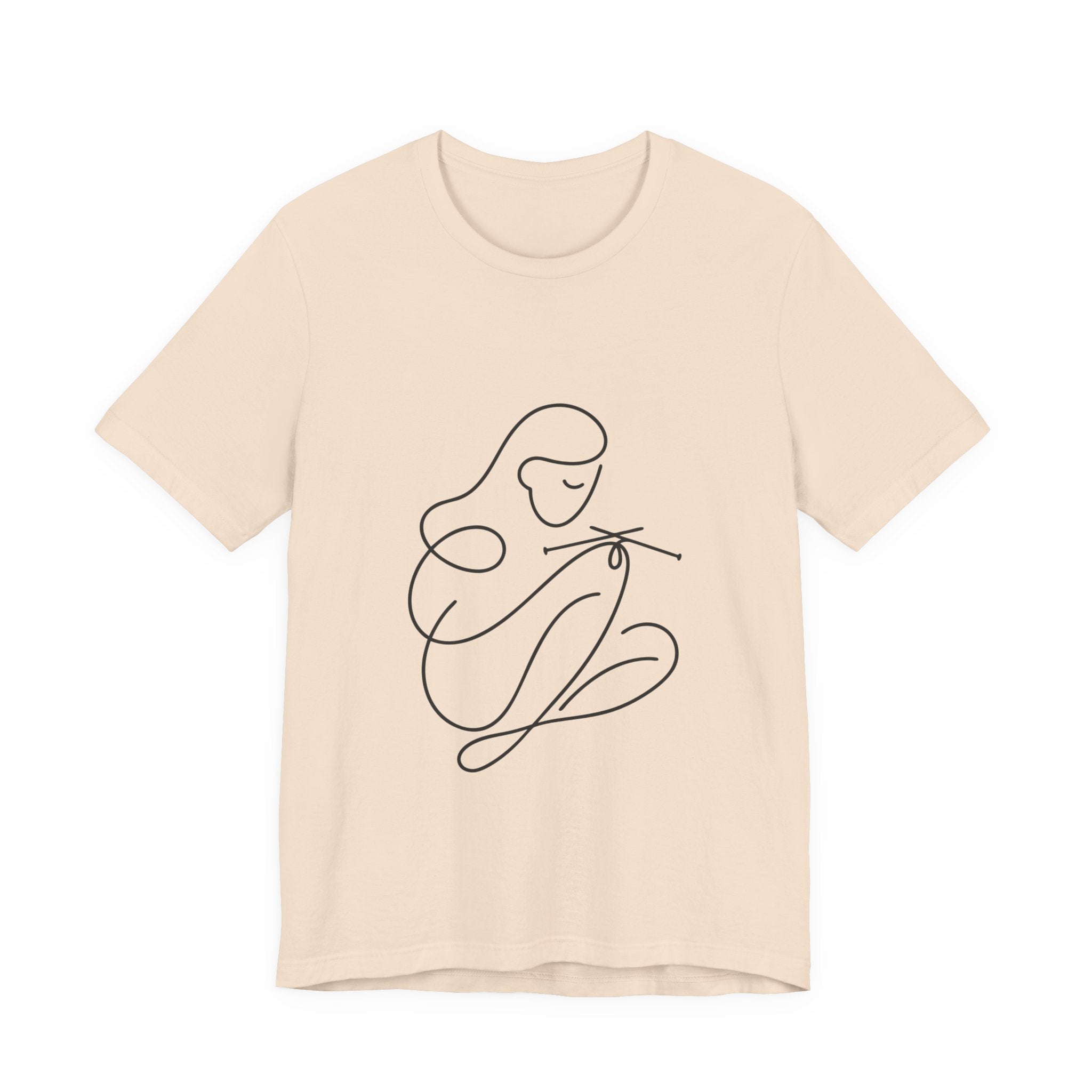Time to Knit – One Line Art Unisex Tee