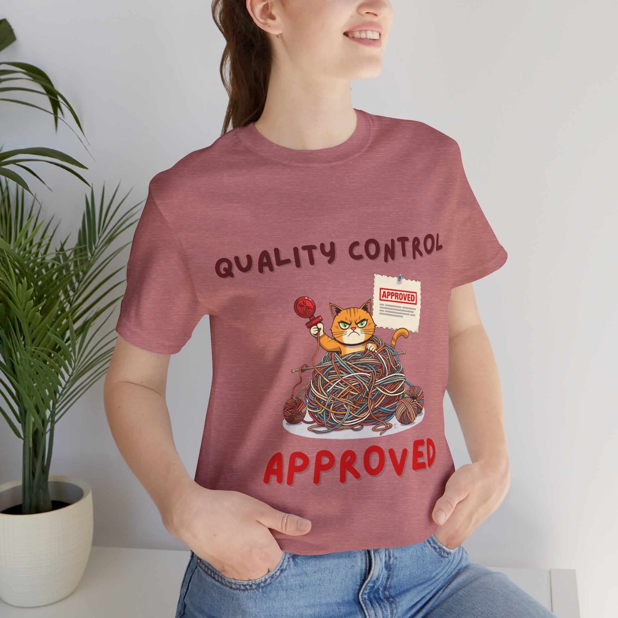 "Quality Control Approved" Unisex Knitting Tee