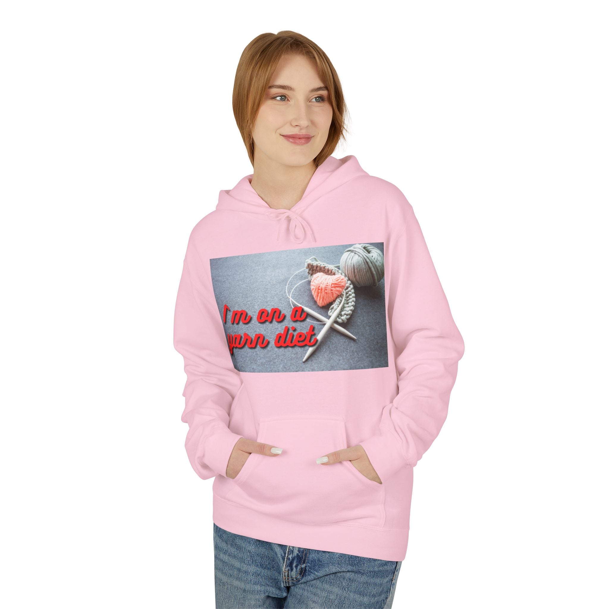 "I'm on a Yarn Diet" Funny Knitting Hoodie
