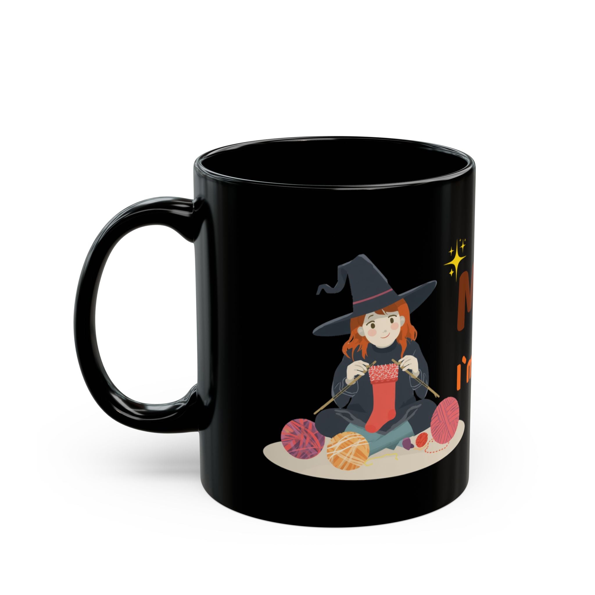 Magic? I’m Busy Knitting — Halloween Knitter Mug