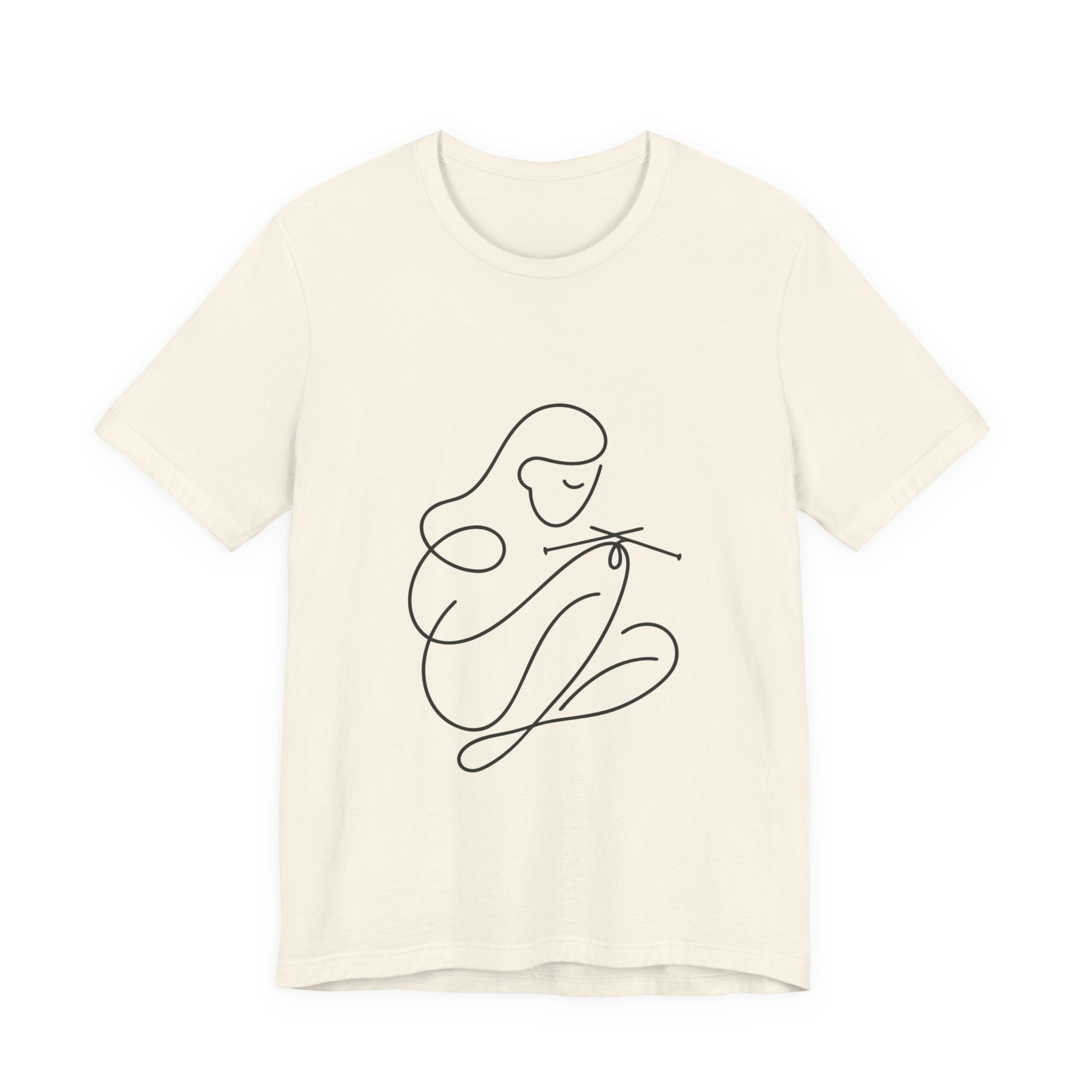 Time to Knit – One Line Art Unisex Tee