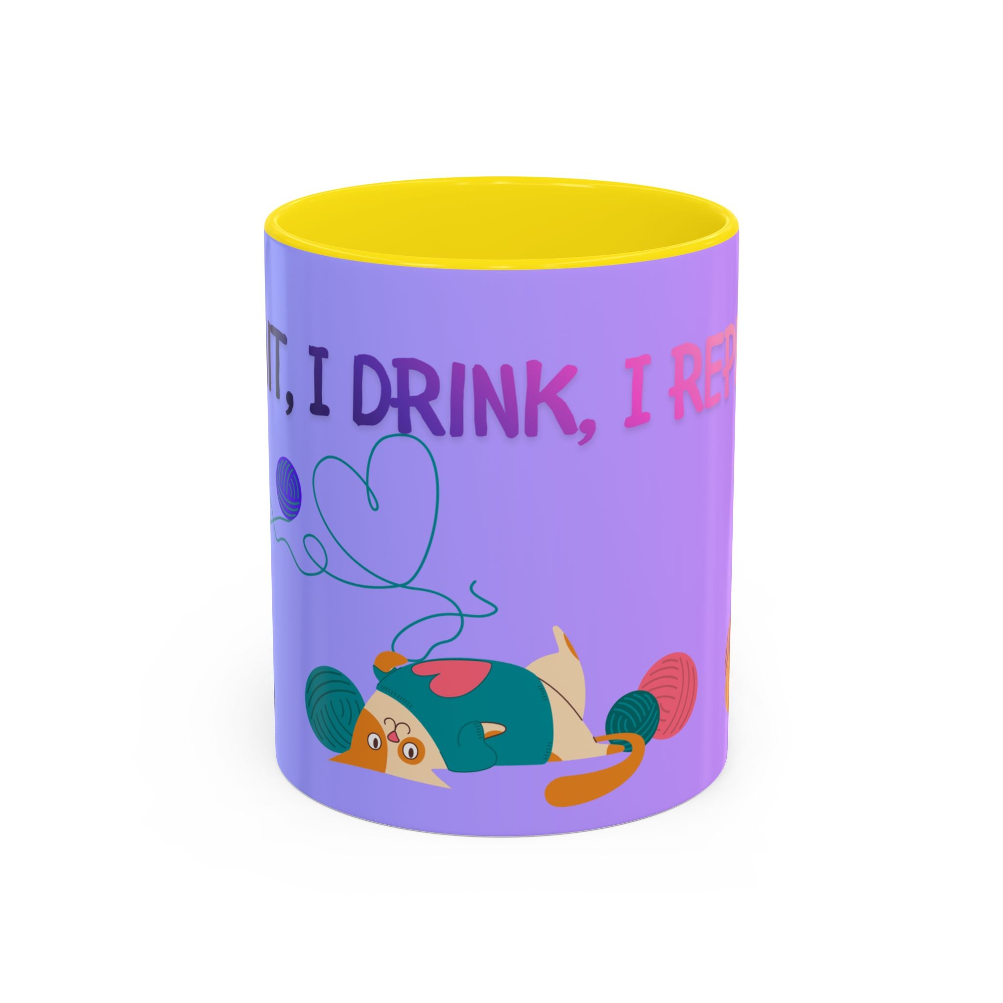 Knit. Drink. Repeat. Mug