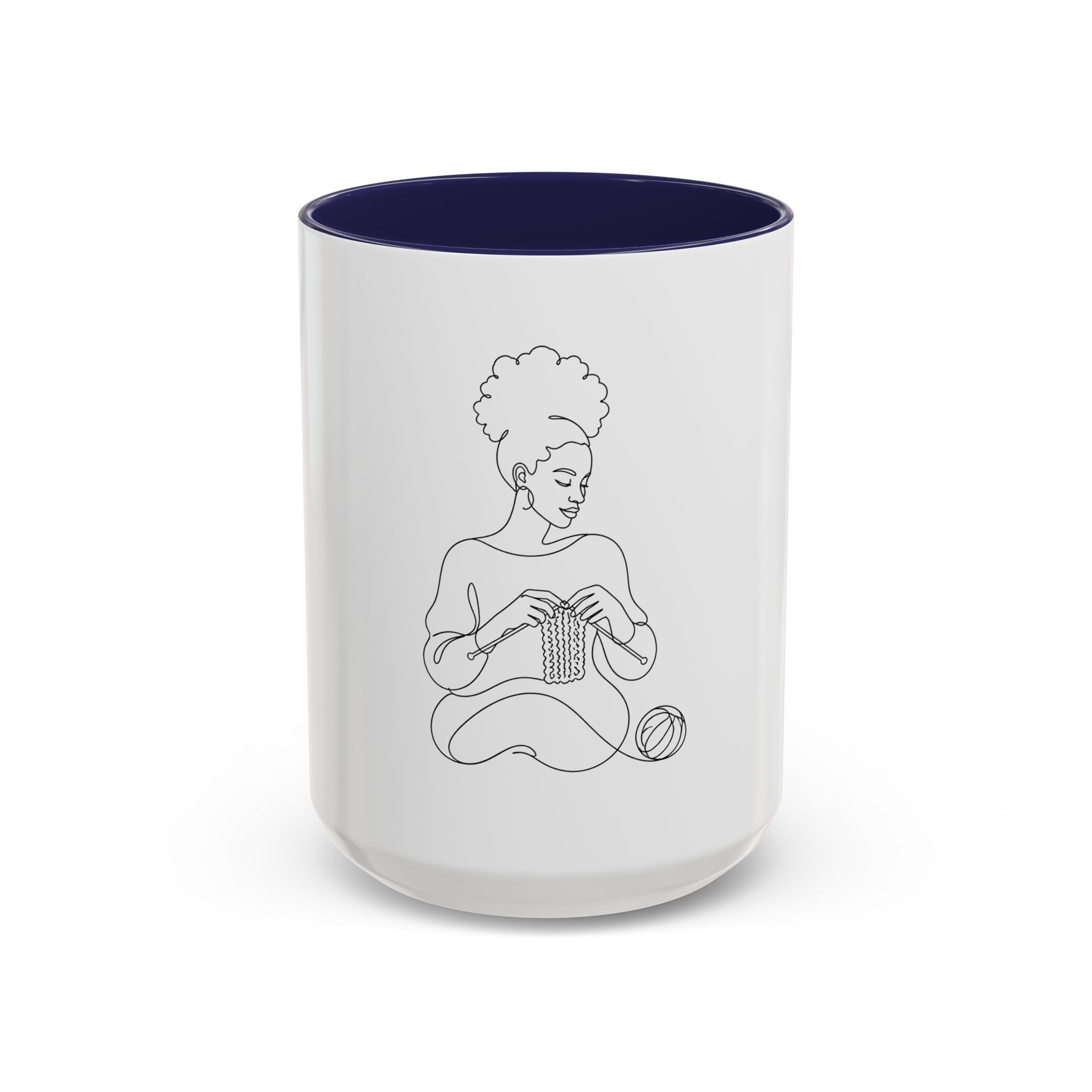 She Knits Her Own Story – One Line Art Mug