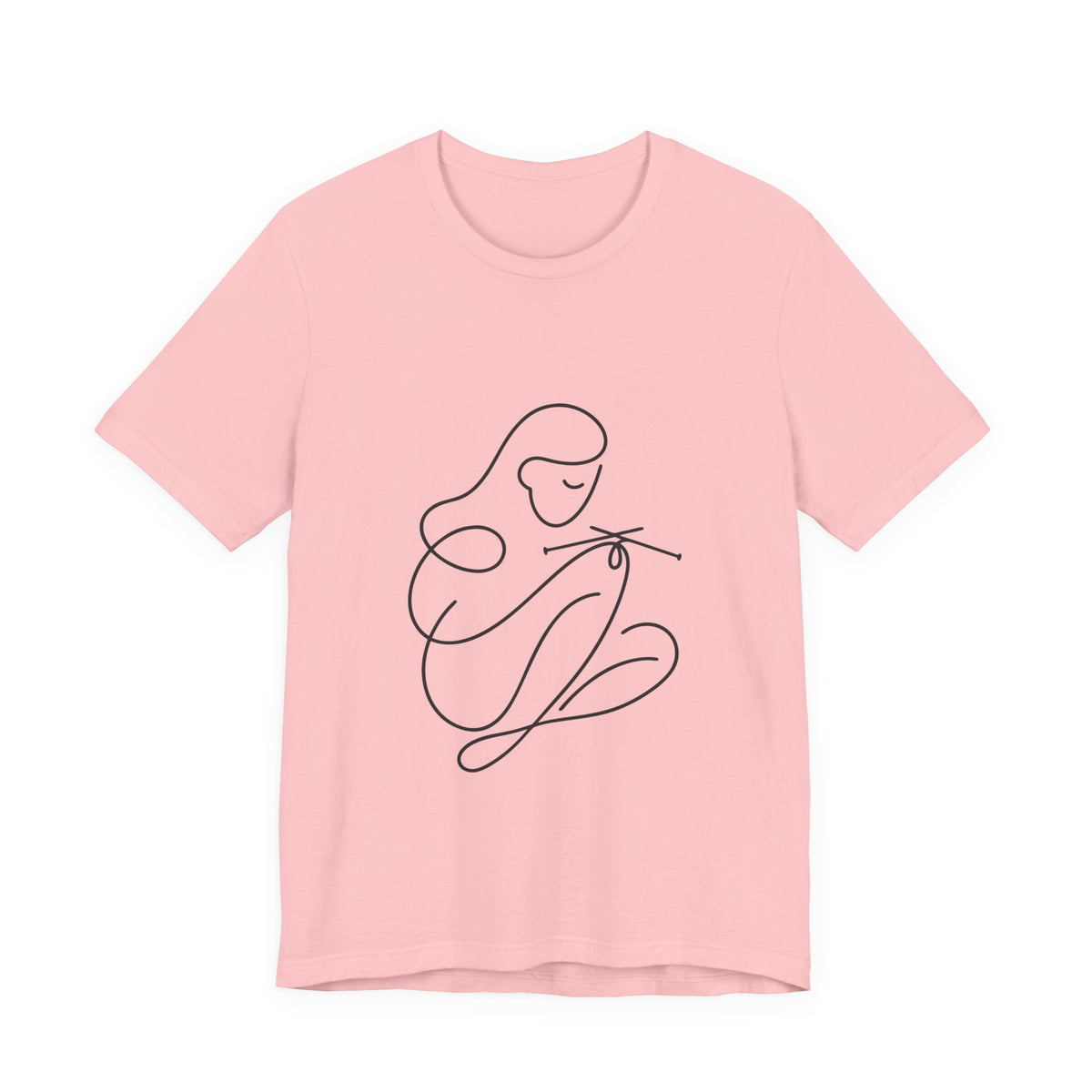 Time to Knit – One Line Art Unisex Tee