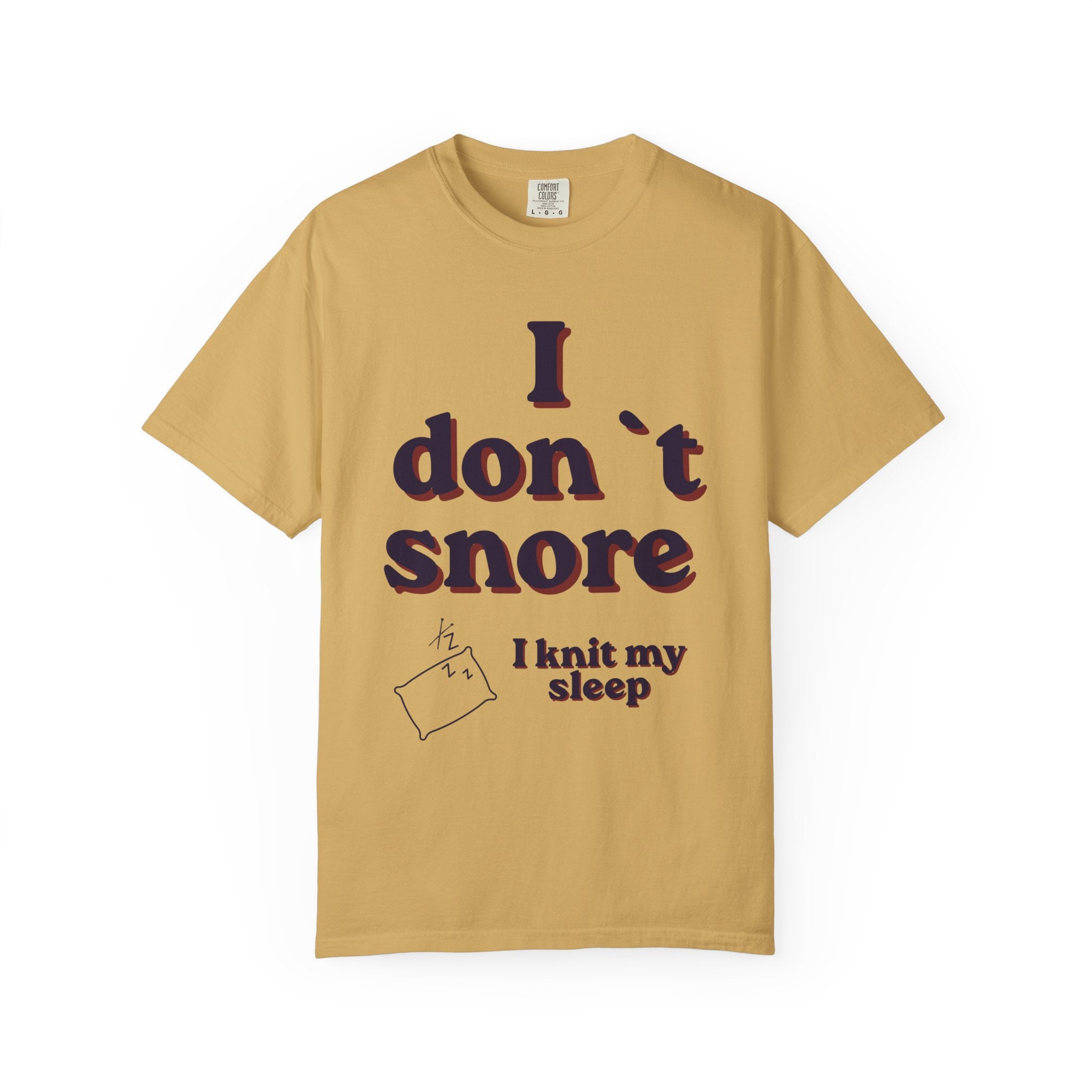 "I don`t snore, I knit my sleep" – Funny Knitting T-Shirt for Men