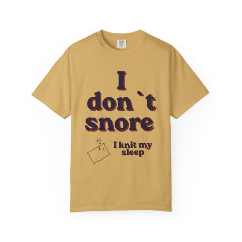 "I don`t snore, I knit my sleep" – Funny Knitting T-Shirt for Men