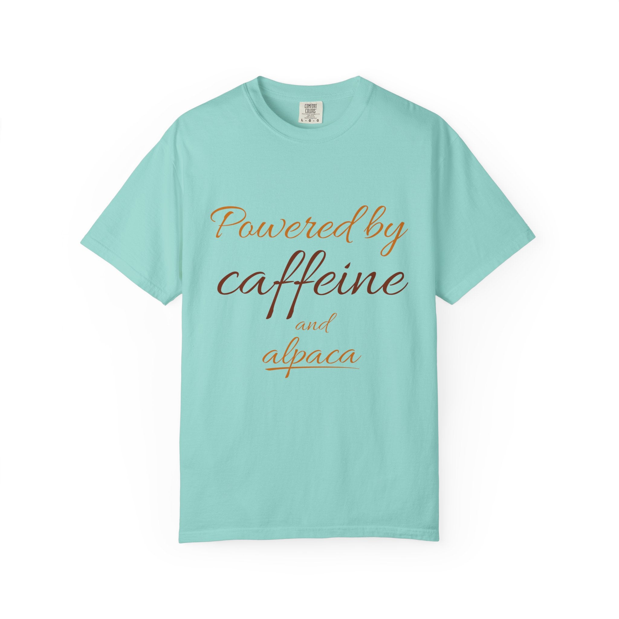 Powered by Caffeine & Alpaca — Women's Tee