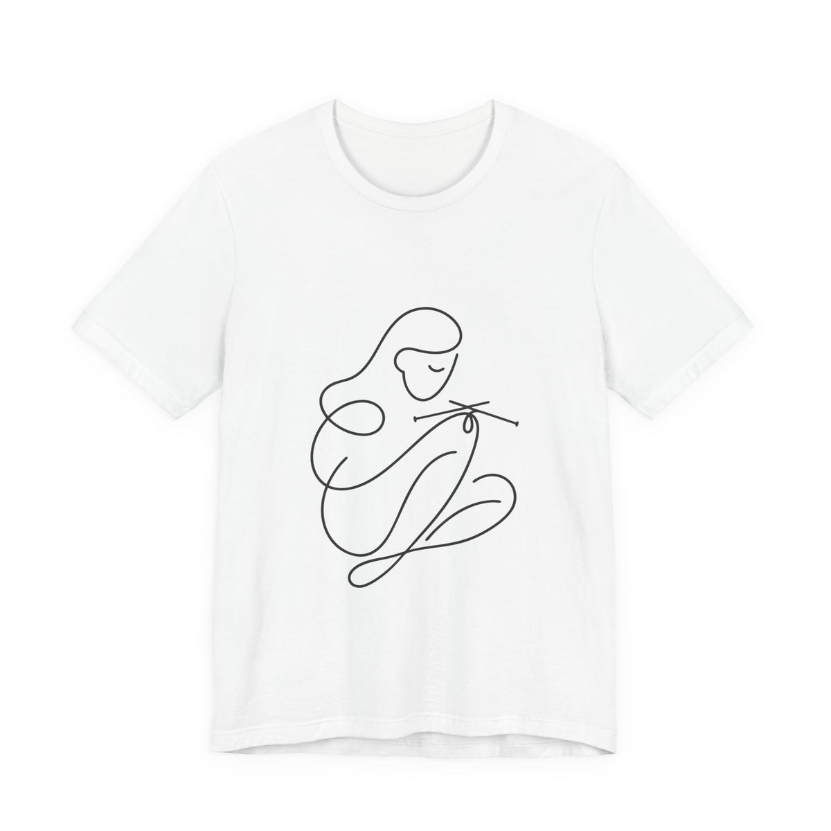Time to Knit – One Line Art Unisex Tee