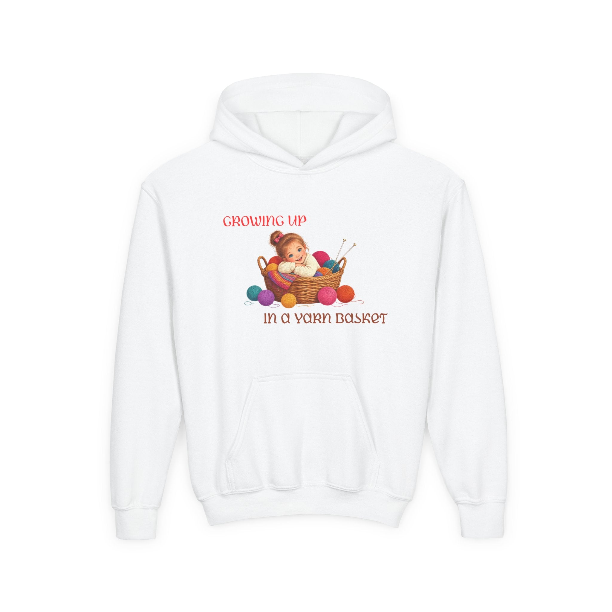 Growing Up in a Yarn Basket Youth Hoodie