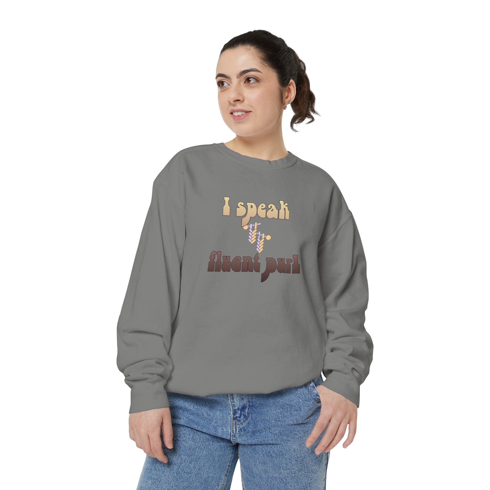 I Speak Fluent Purl — Women's Knitting Sweatshirt