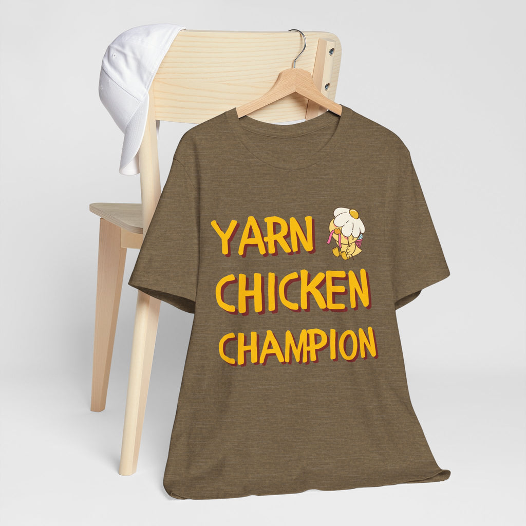 Official Yarn Chicken Champion — Women's Knitting Tee
