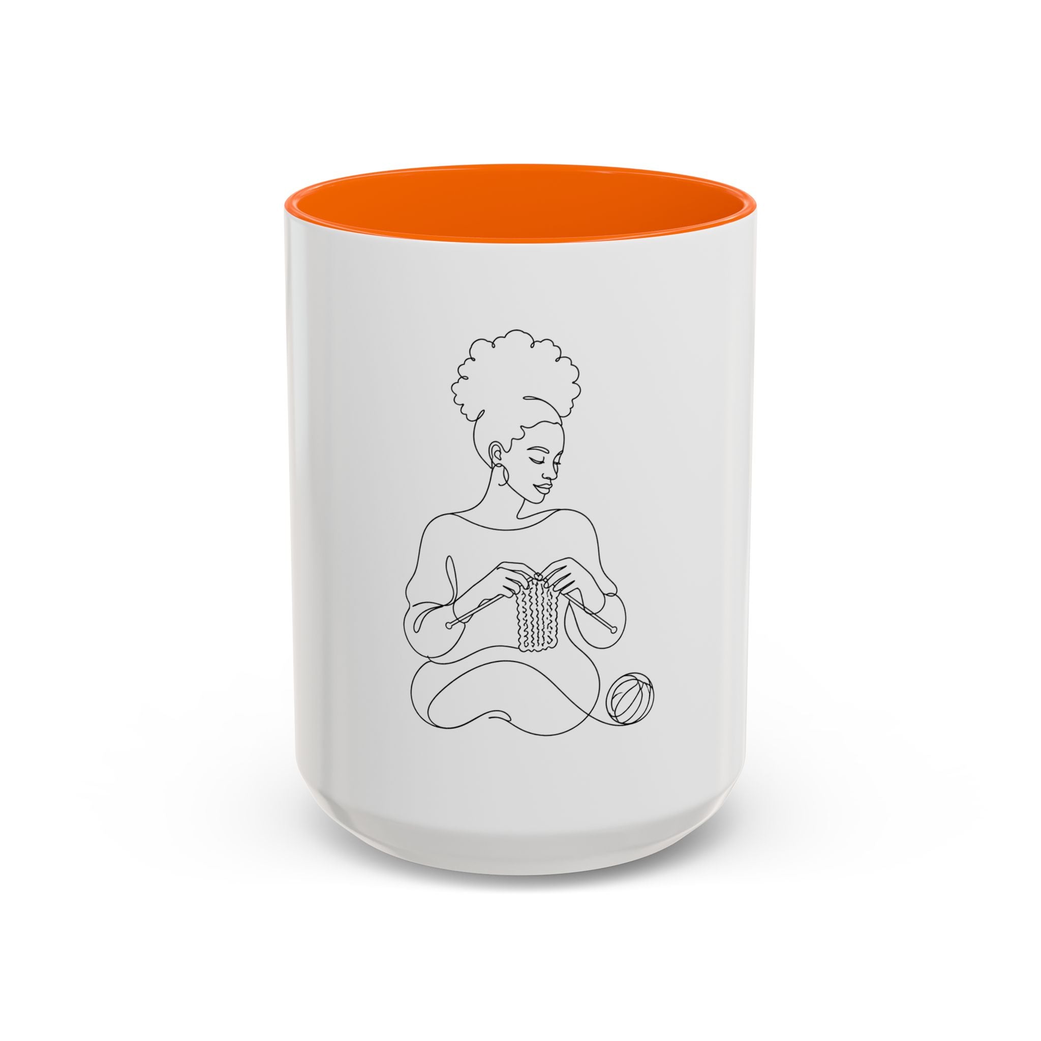 She Knits Her Own Story – One Line Art Mug