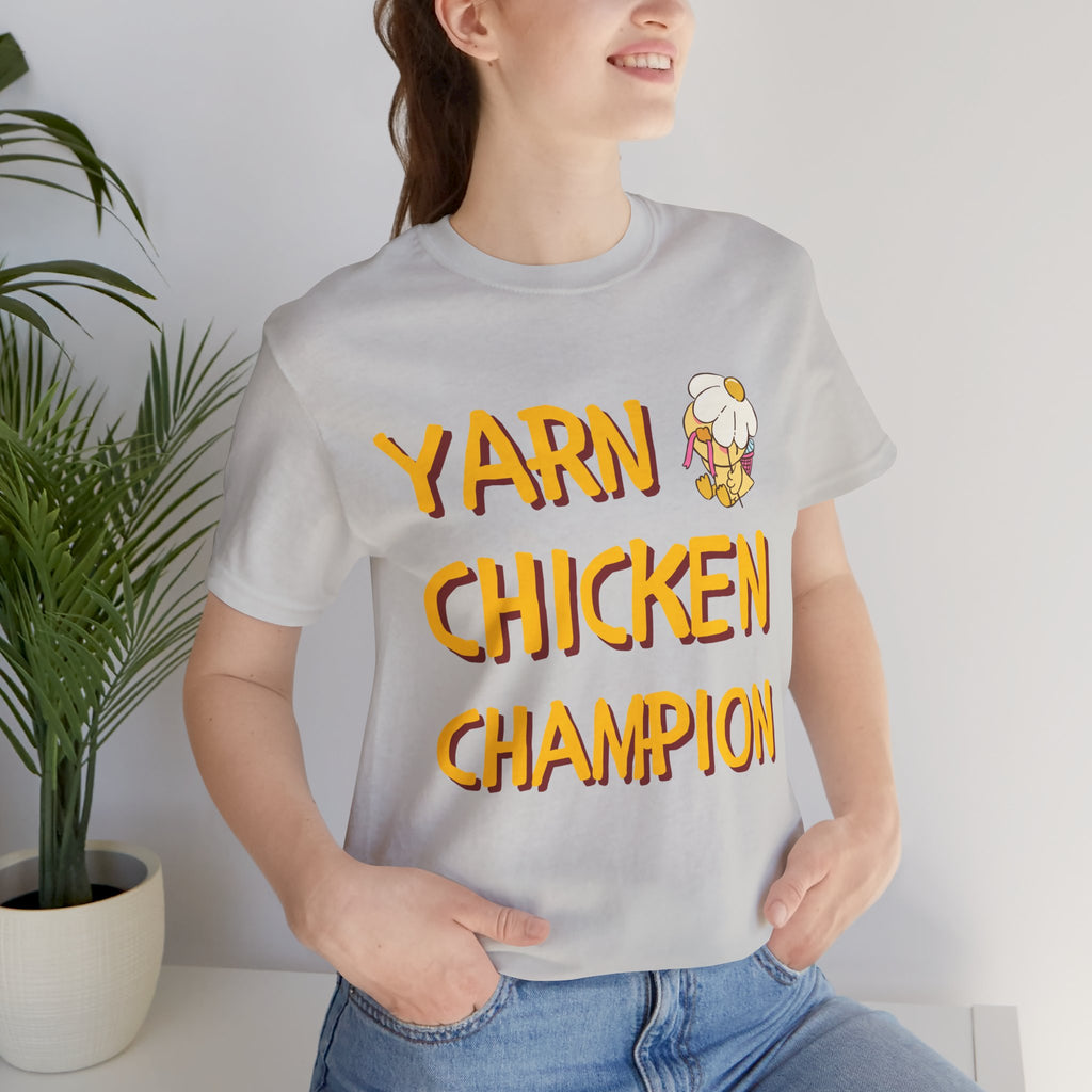 Official Yarn Chicken Champion — Women's Knitting Tee