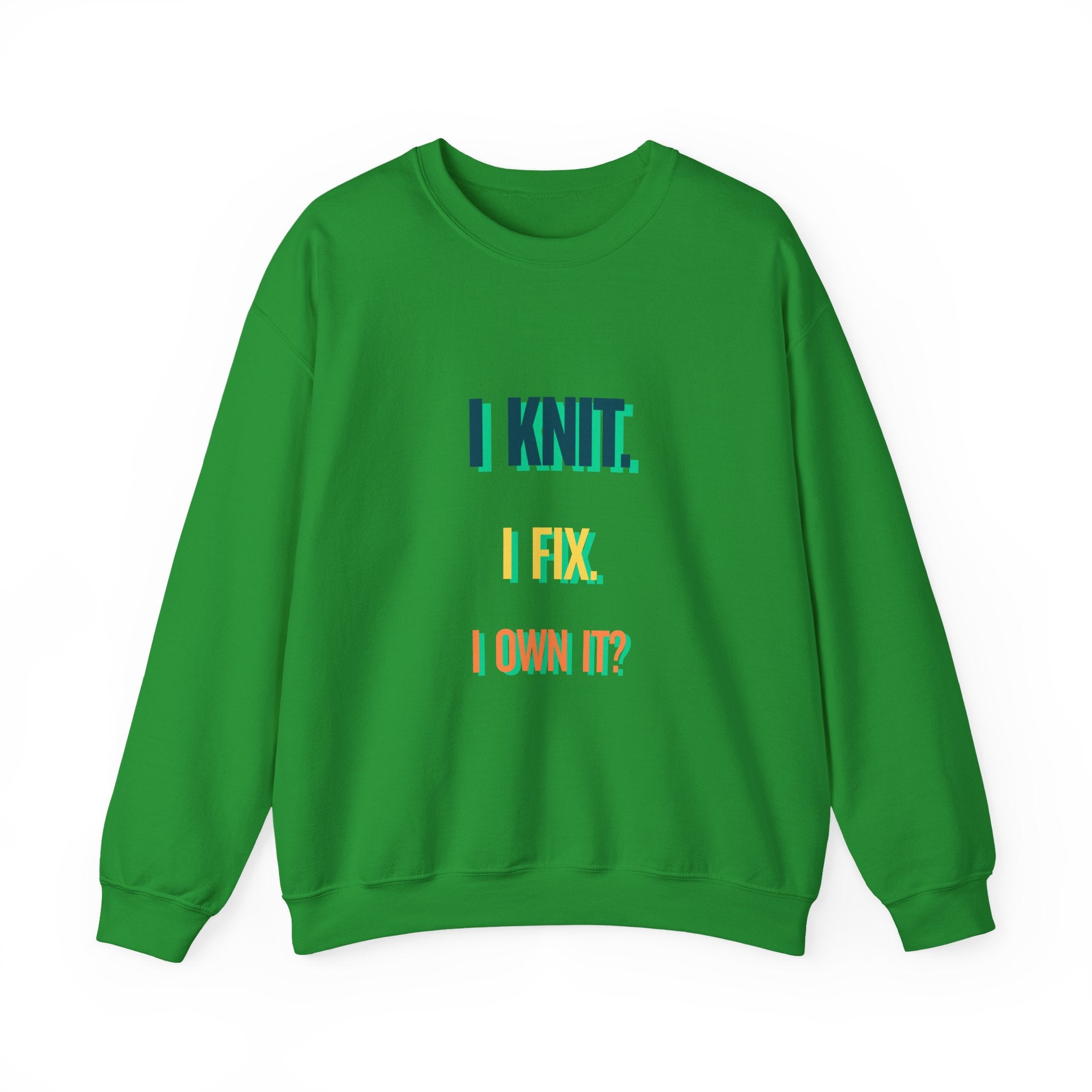 "I Knit. I Fix." – Men's Funny Knitting Sweatshirt