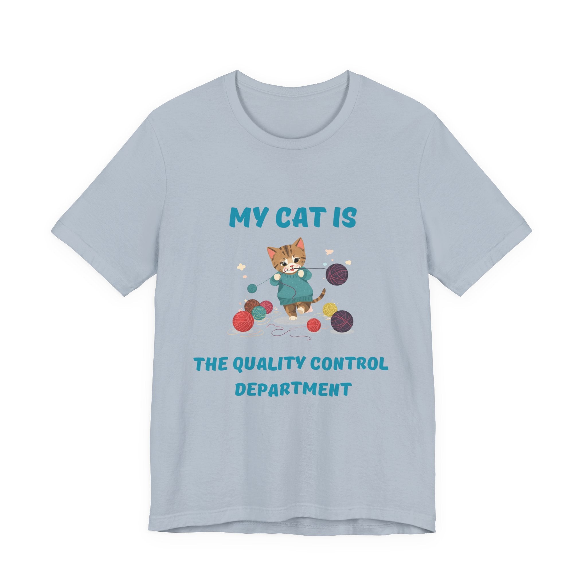 "My Cat Is the Quality Control Department" Unisex Knitting Tee