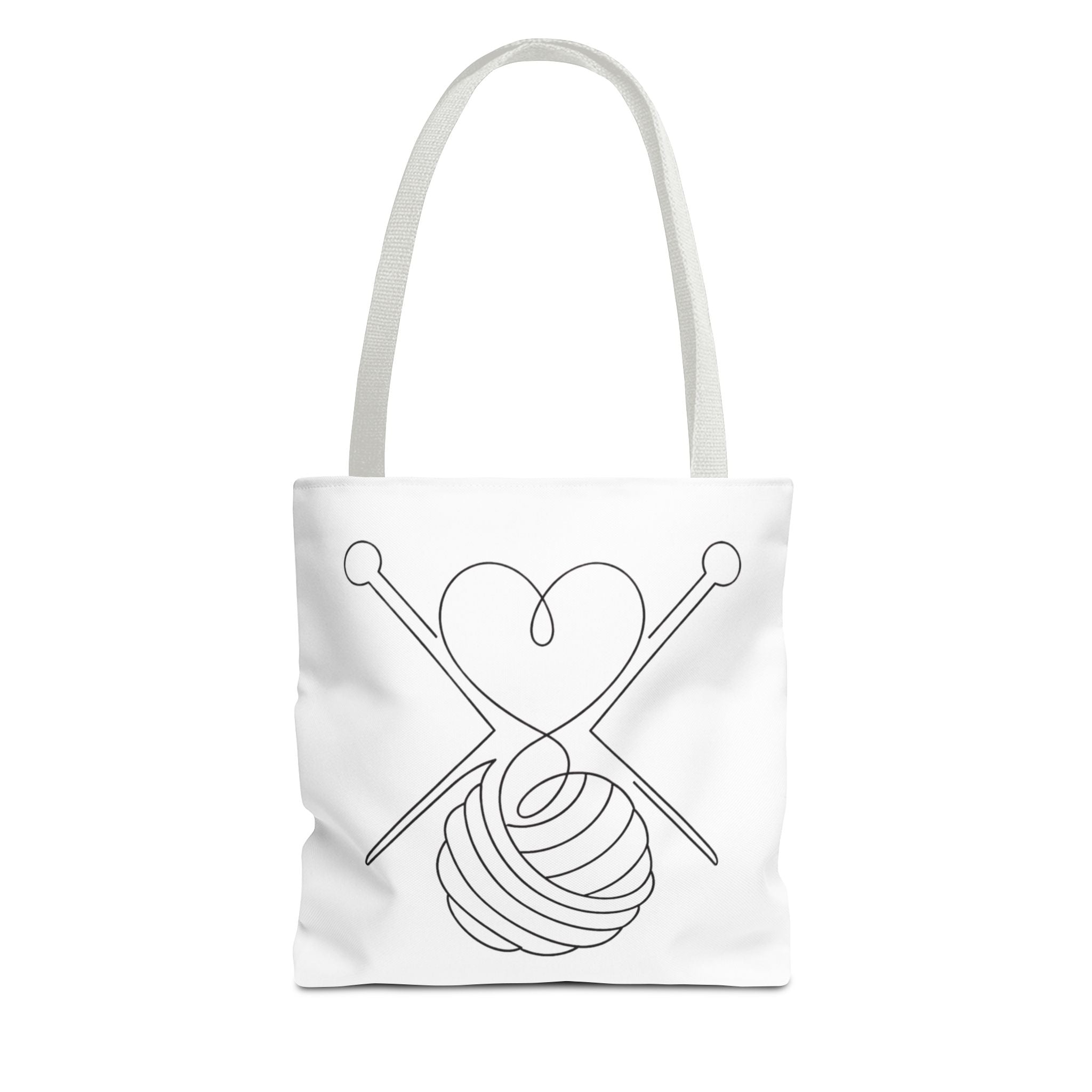 Made with Love & Yarn – One Line Art Tote Bag