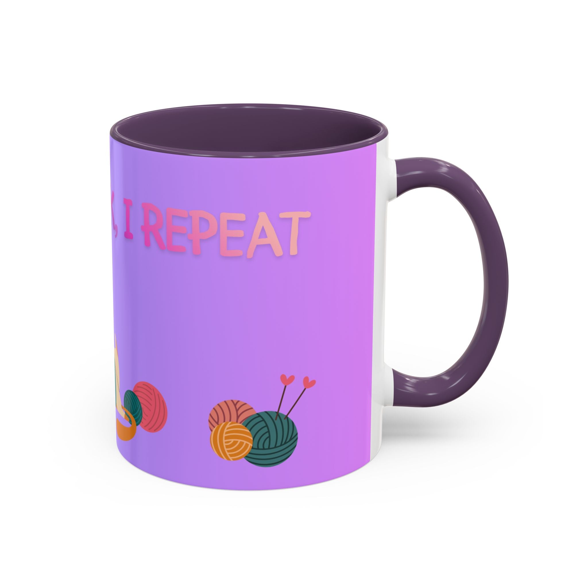 Knit. Drink. Repeat. Mug