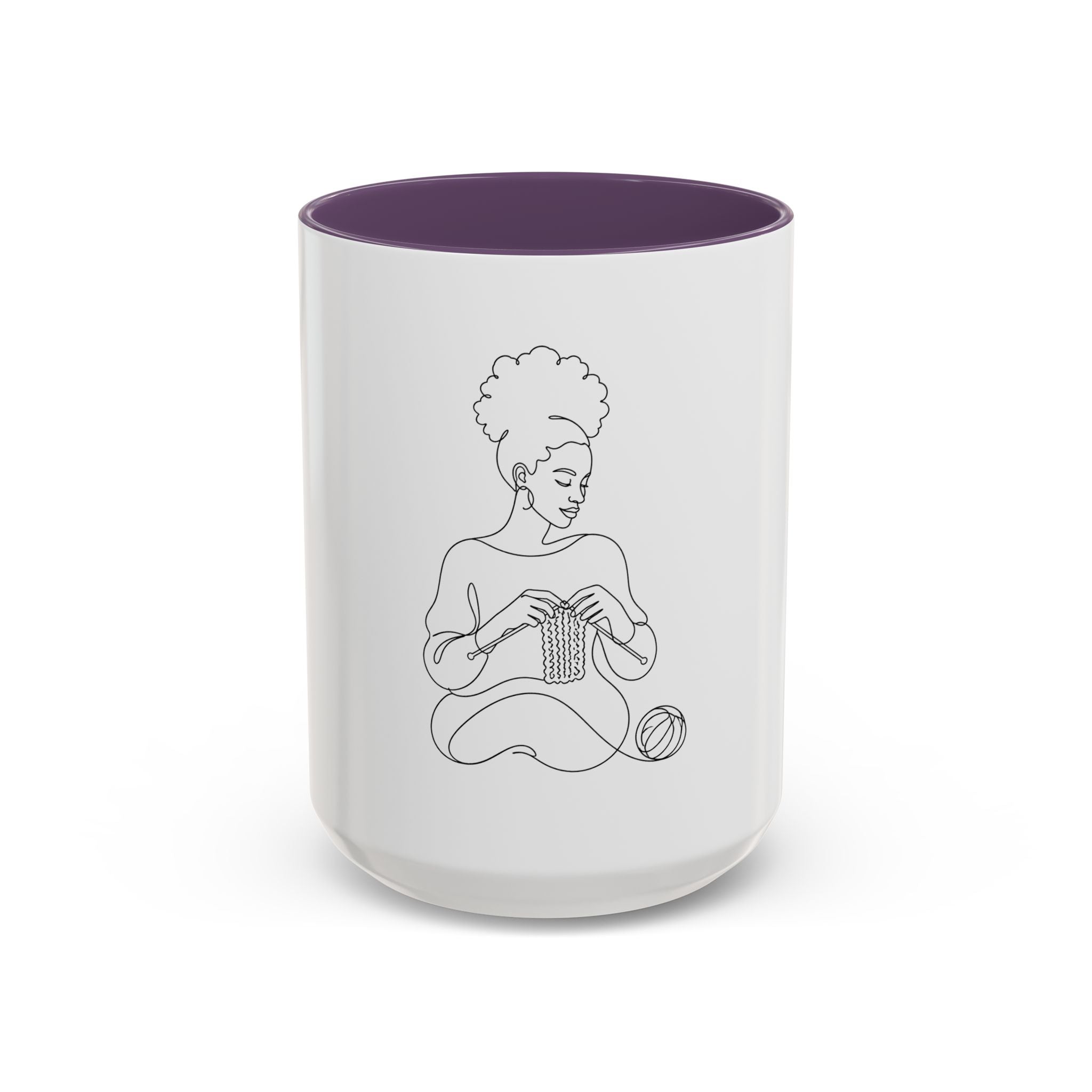She Knits Her Own Story – One Line Art Mug