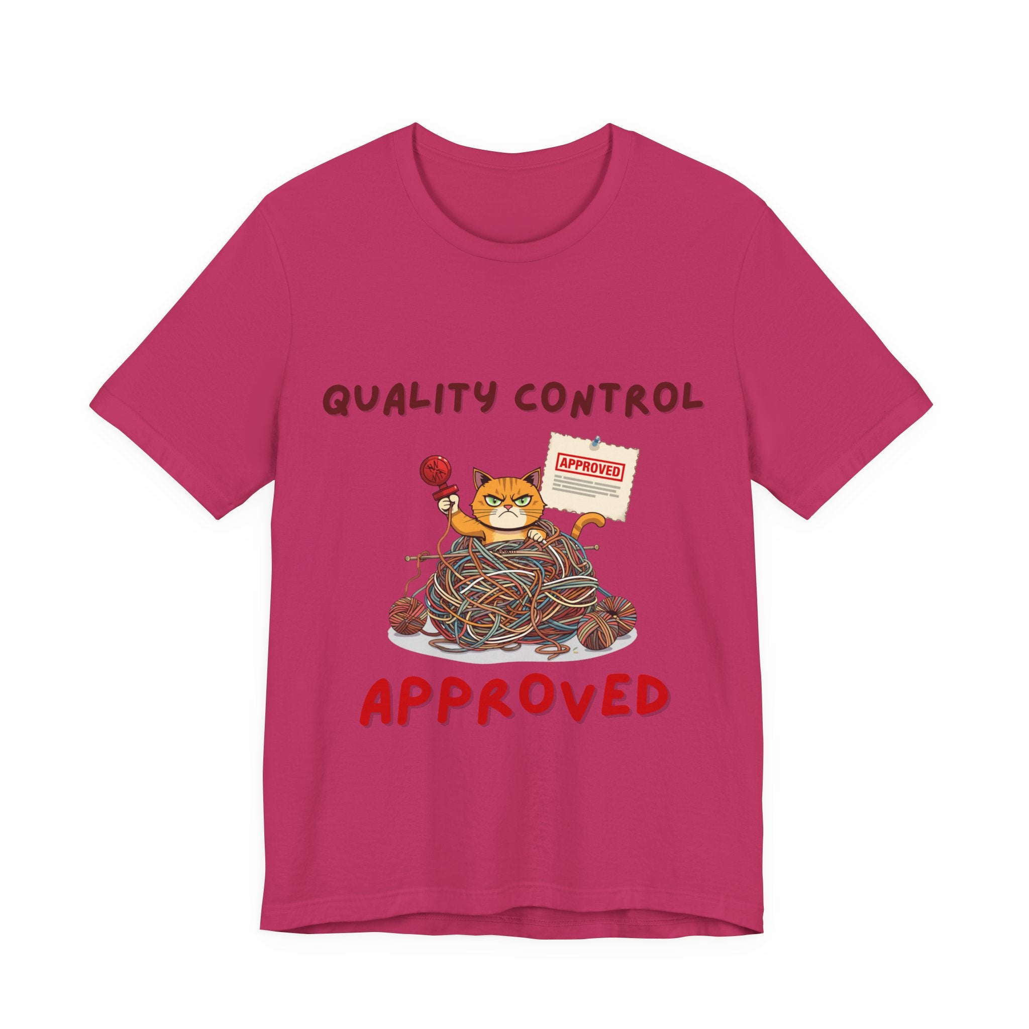 "Quality Control Approved" Unisex Knitting Tee