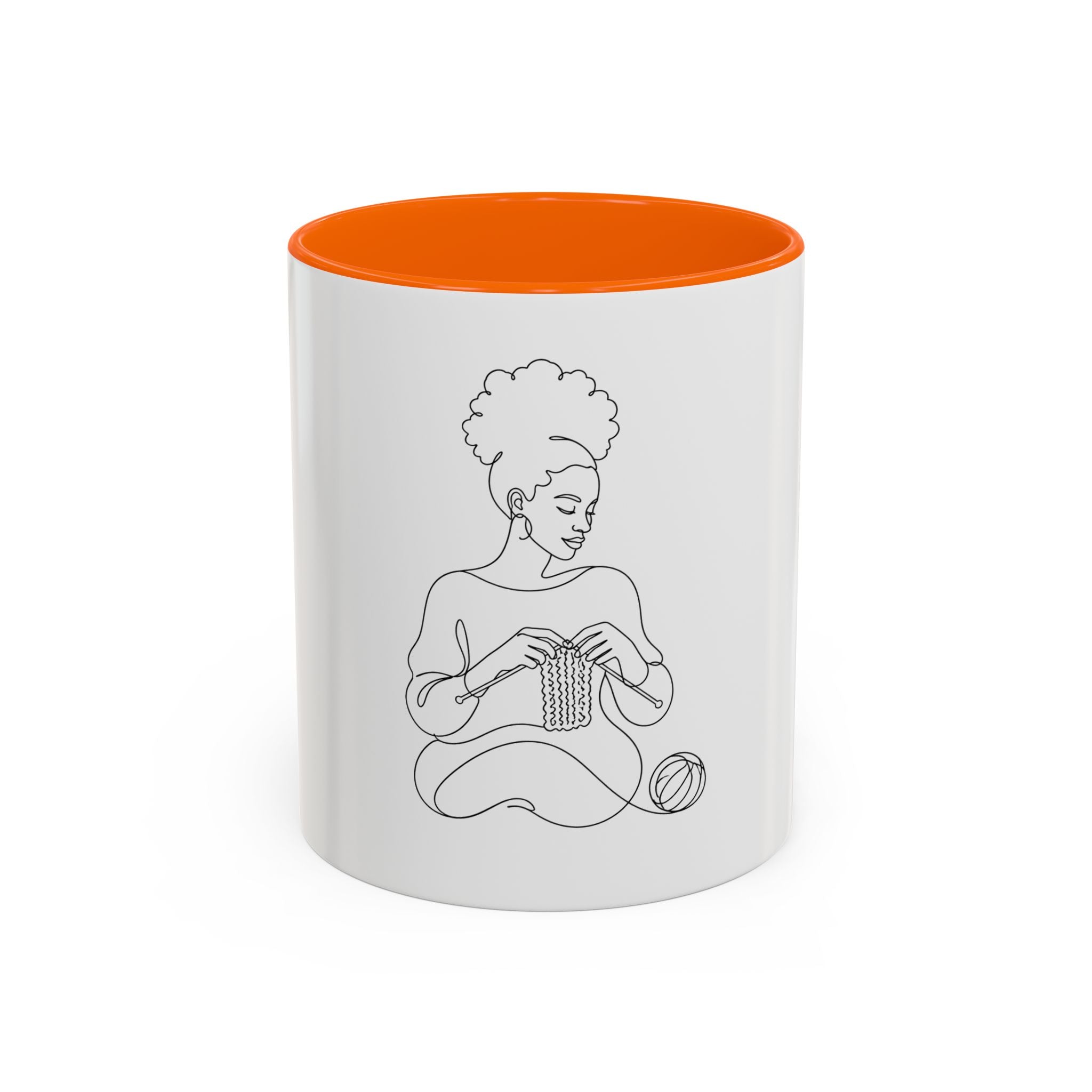 She Knits Her Own Story – One Line Art Mug