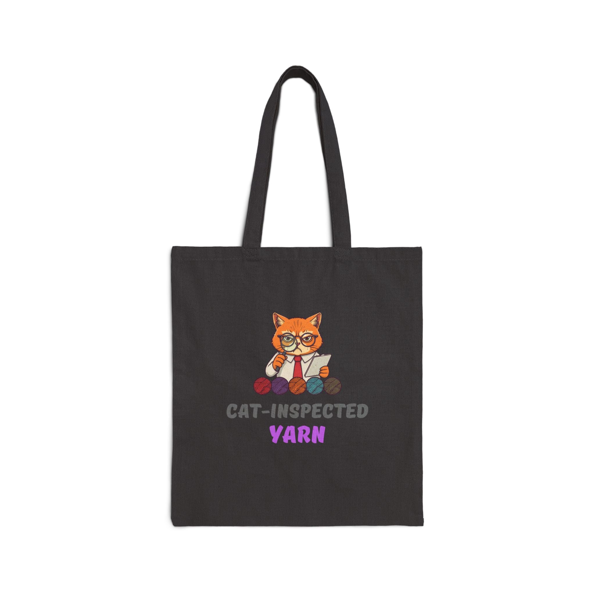 "Cat-Inspected Yarn" Cotton Canvas Tote Bag