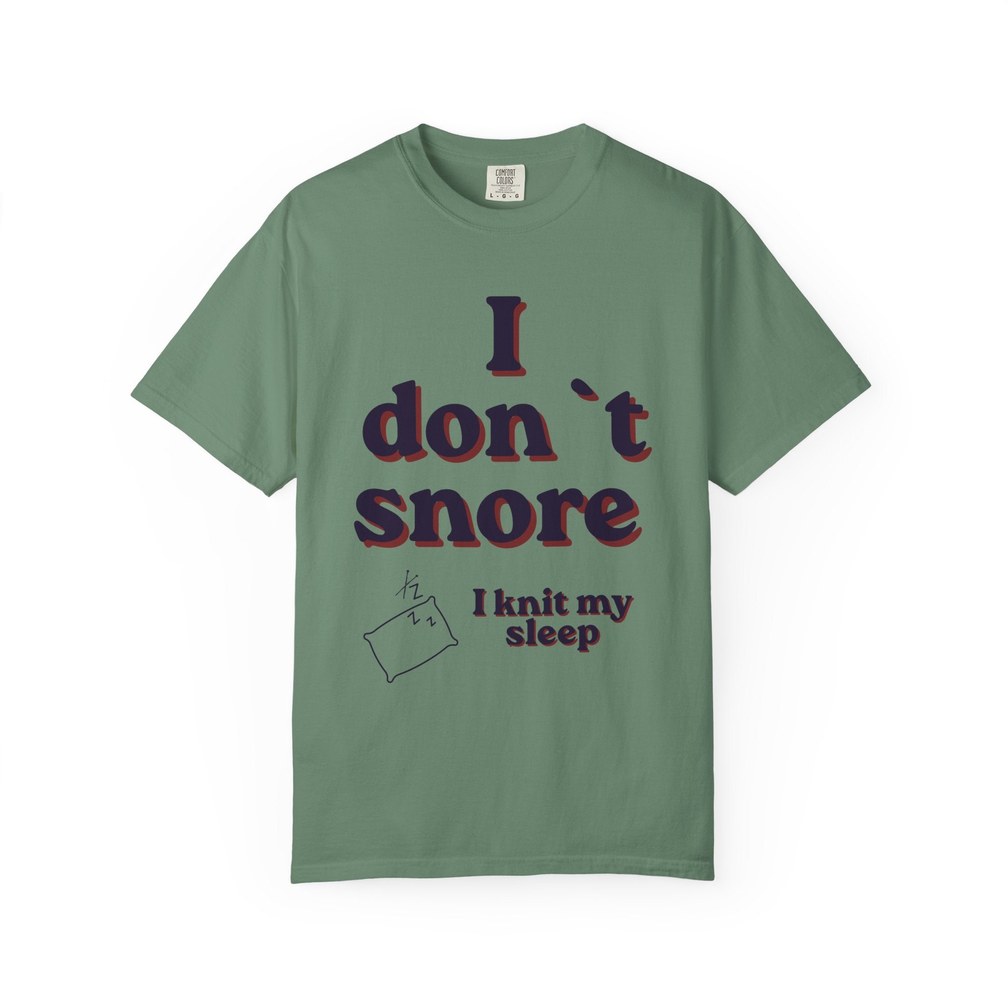 "I don`t snore, I knit my sleep" – Funny Knitting T-Shirt for Men