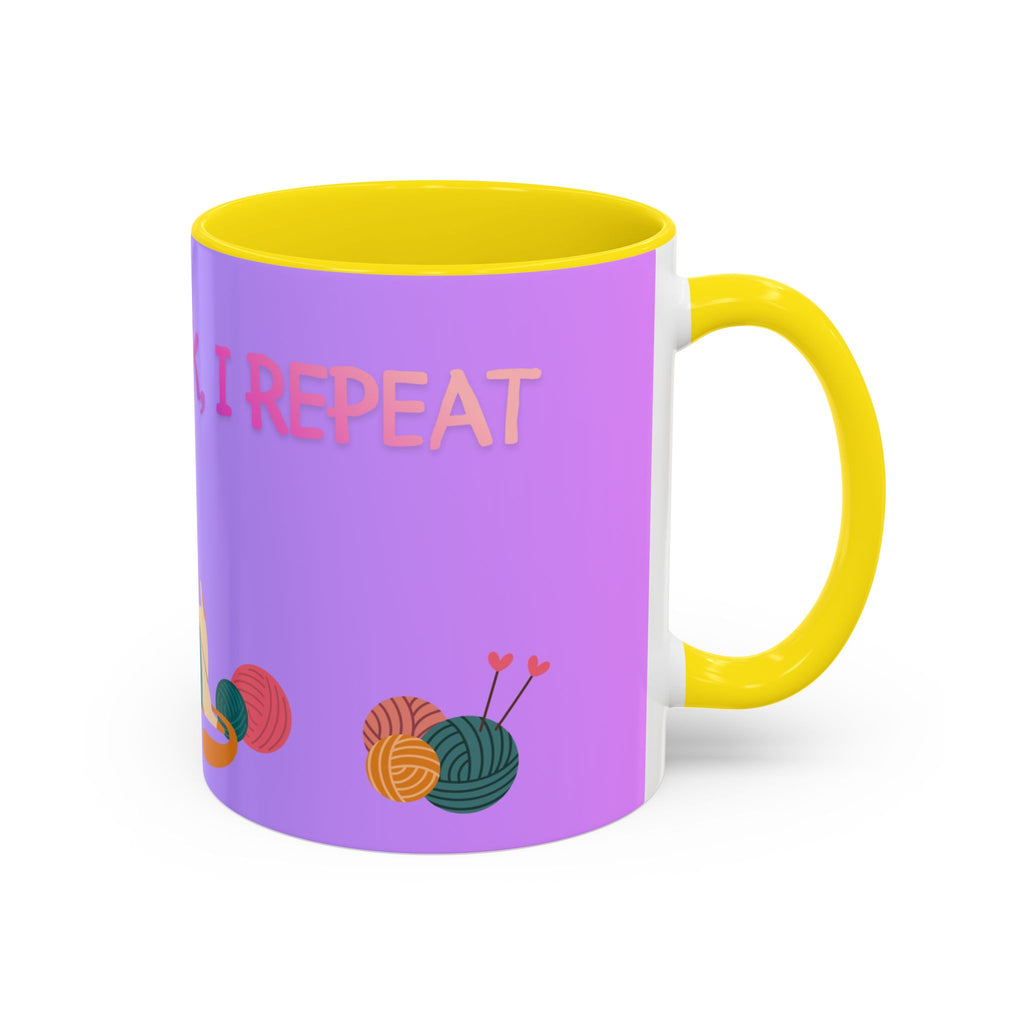 Knit. Drink. Repeat. Mug