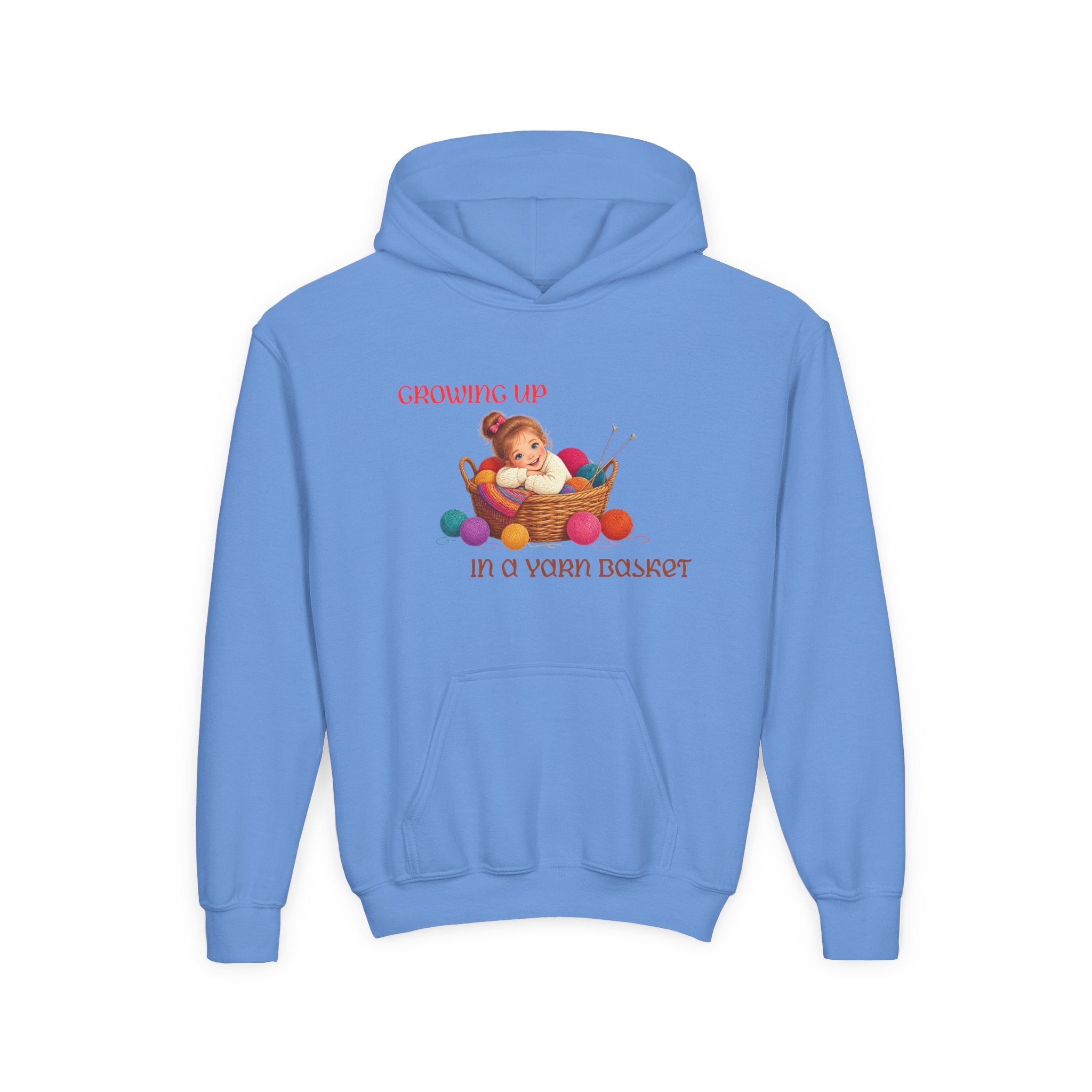 Growing Up in a Yarn Basket Youth Hoodie