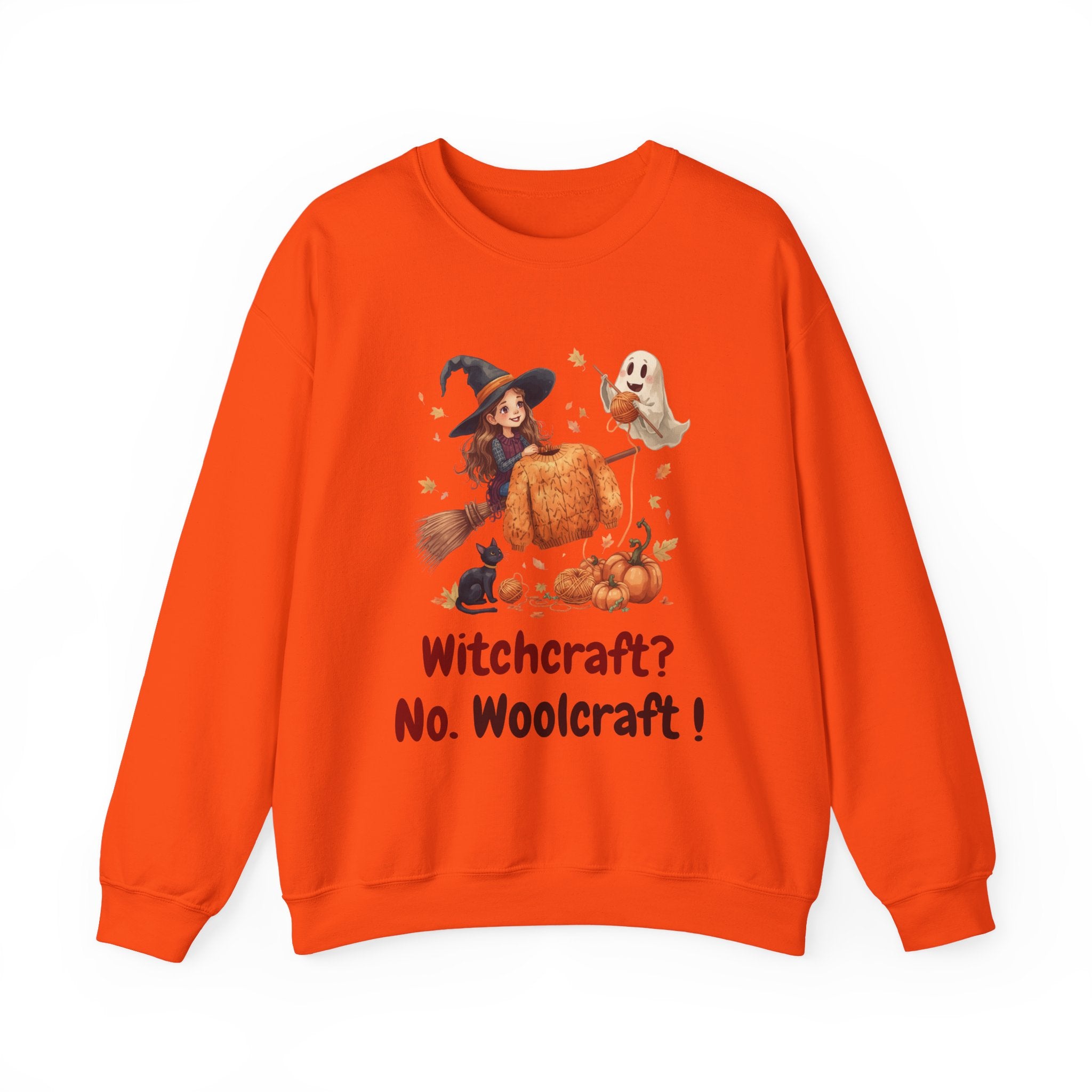 Witchcraft? No, Woolcraft — Funny Halloween Knitting Sweatshirt