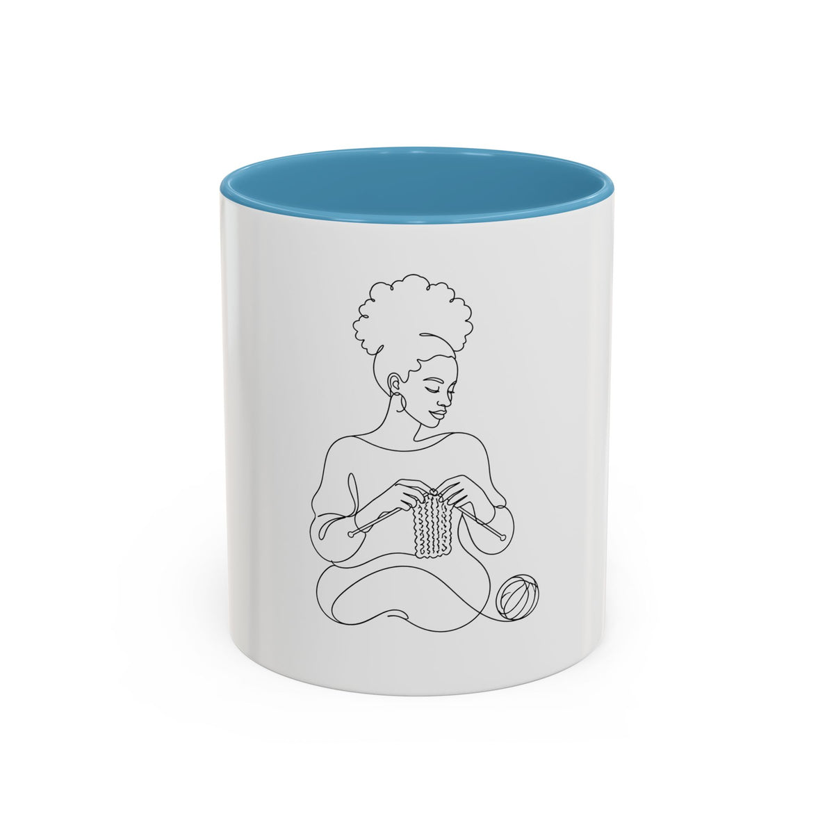 She Knits Her Own Story – One Line Art Mug