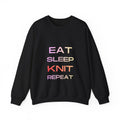 Eat Sleep Knit Repeat — Women's Knitting Sweatshirt