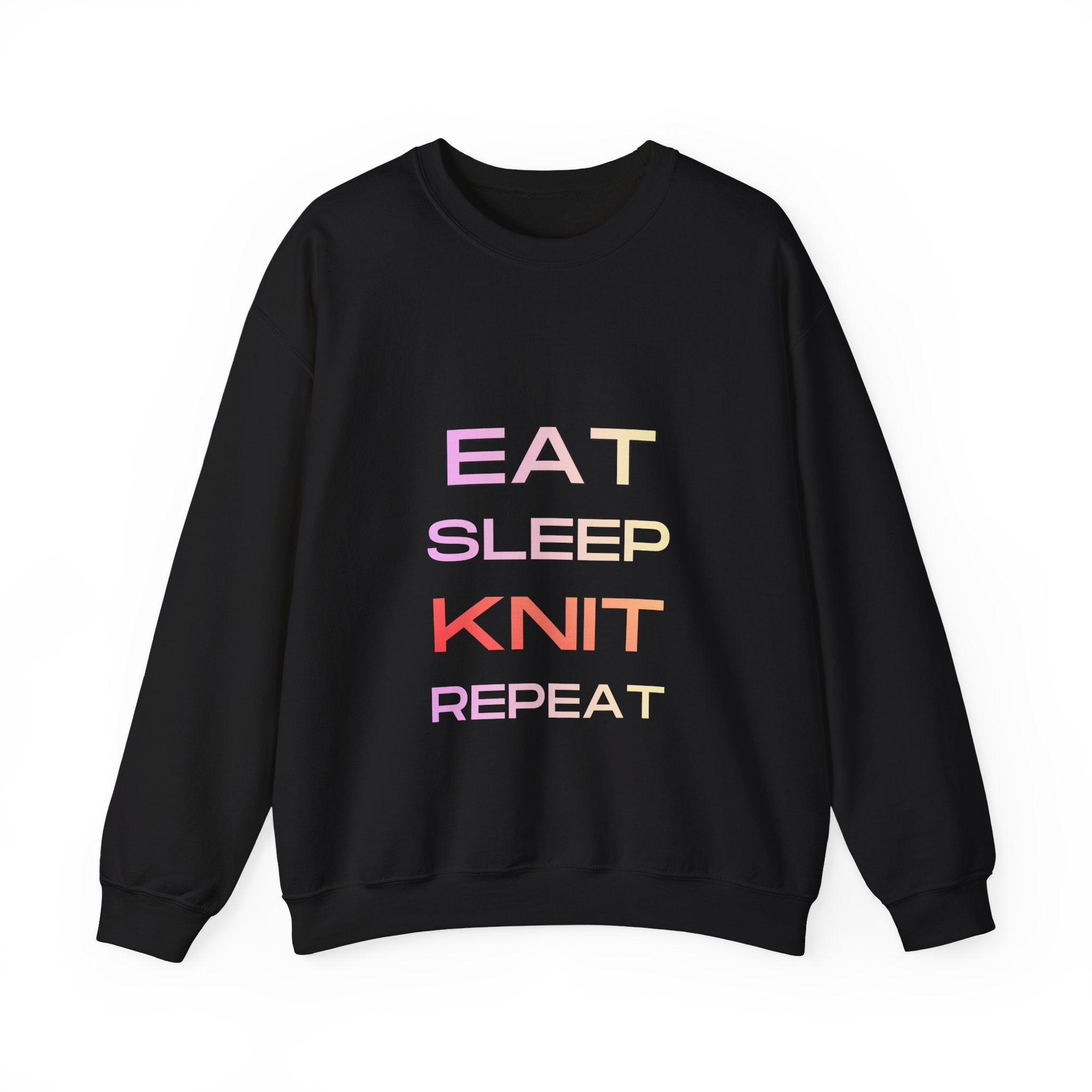 Eat Sleep Knit Repeat — Women's Knitting Sweatshirt