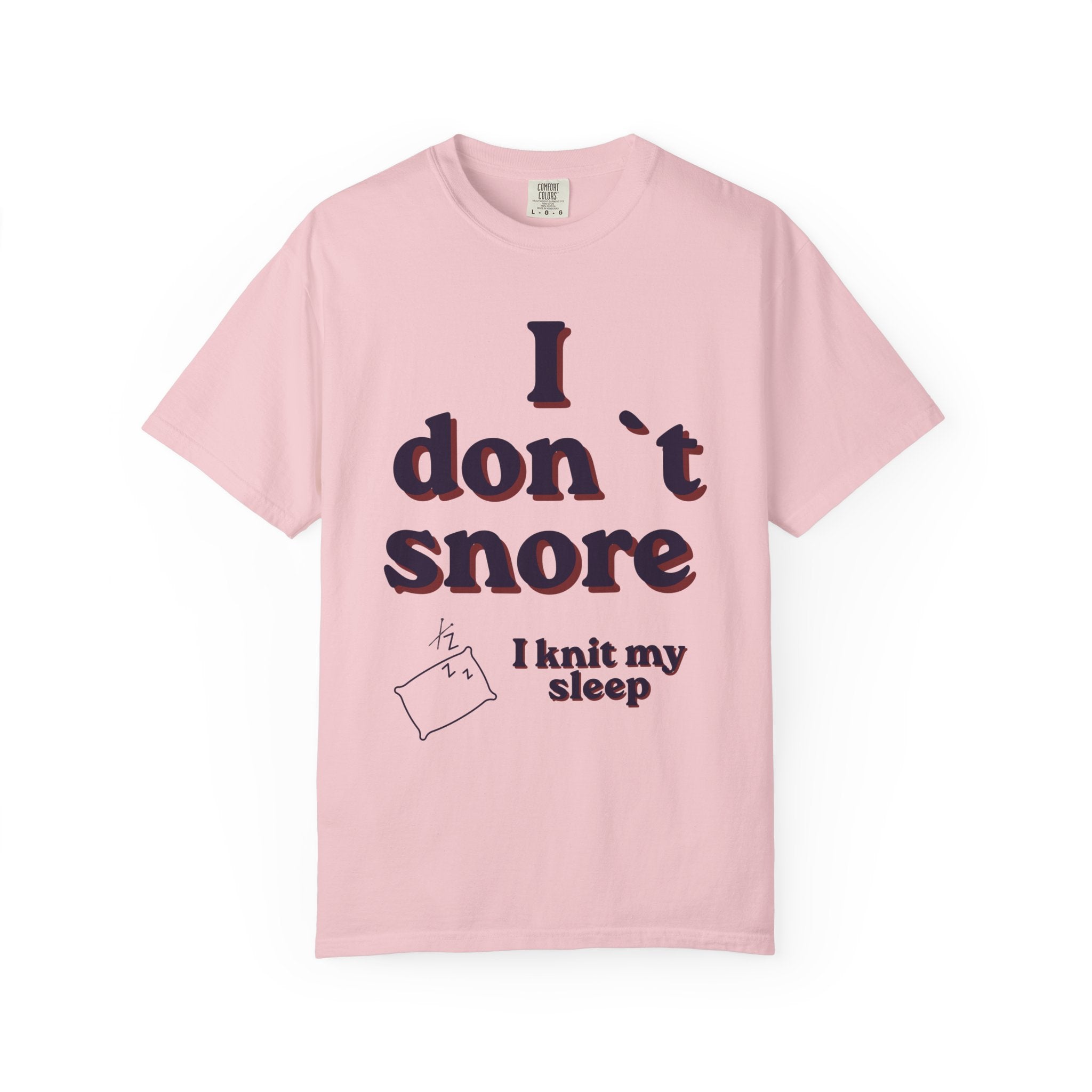 "I don`t snore, I knit my sleep" – Funny Knitting T-Shirt for Men