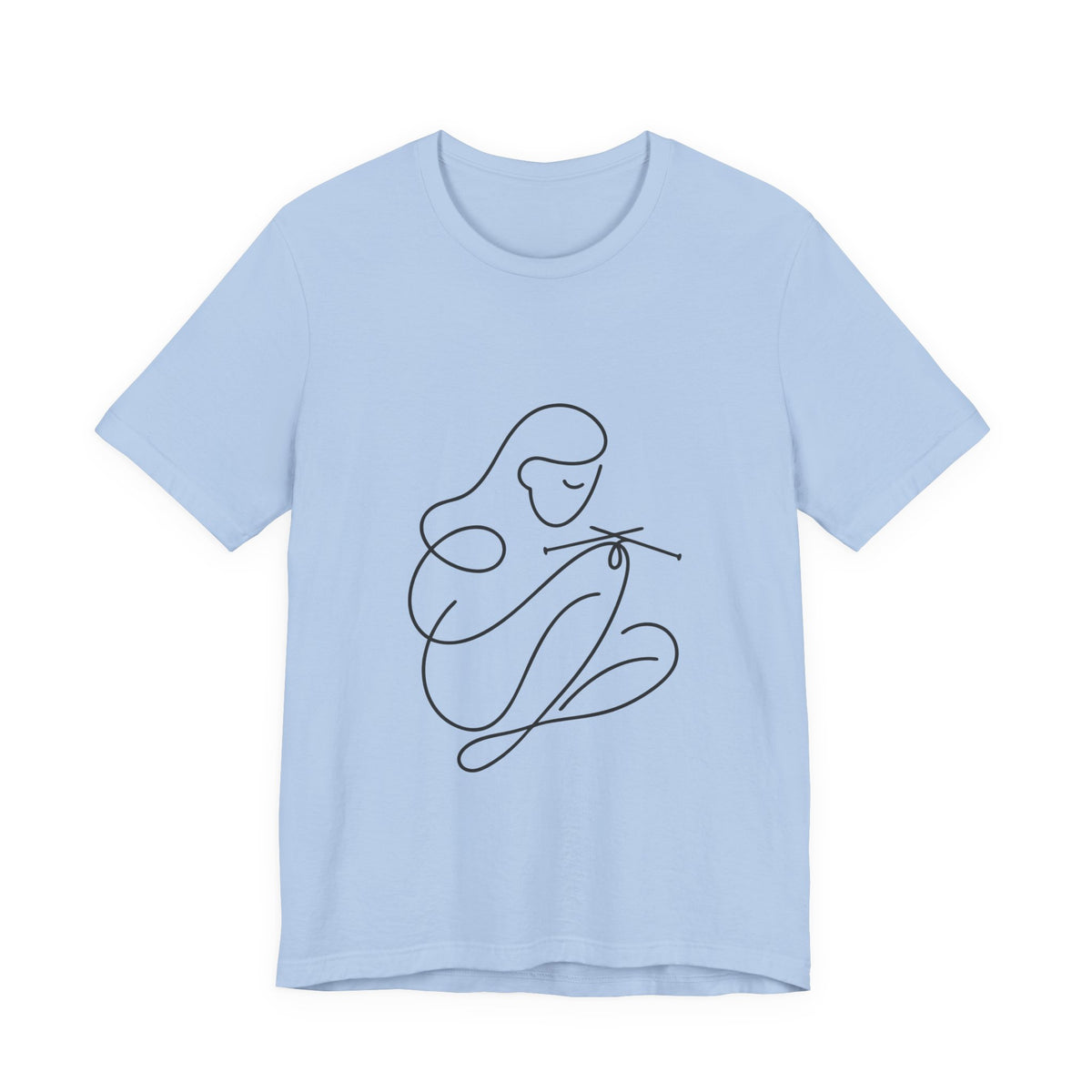 Time to Knit – One Line Art Unisex Tee